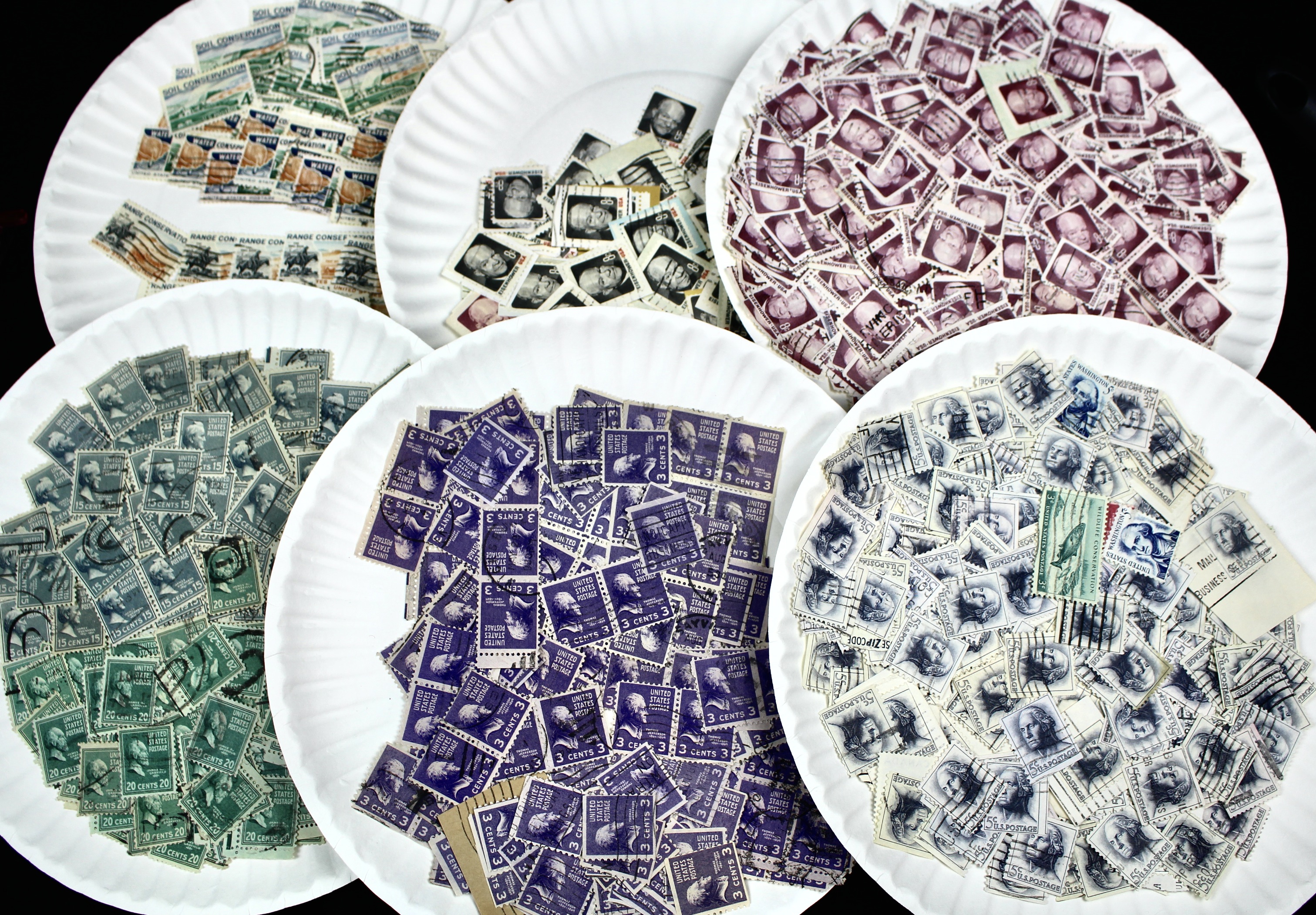 Large Collection of Used U.S. Postage Stamps