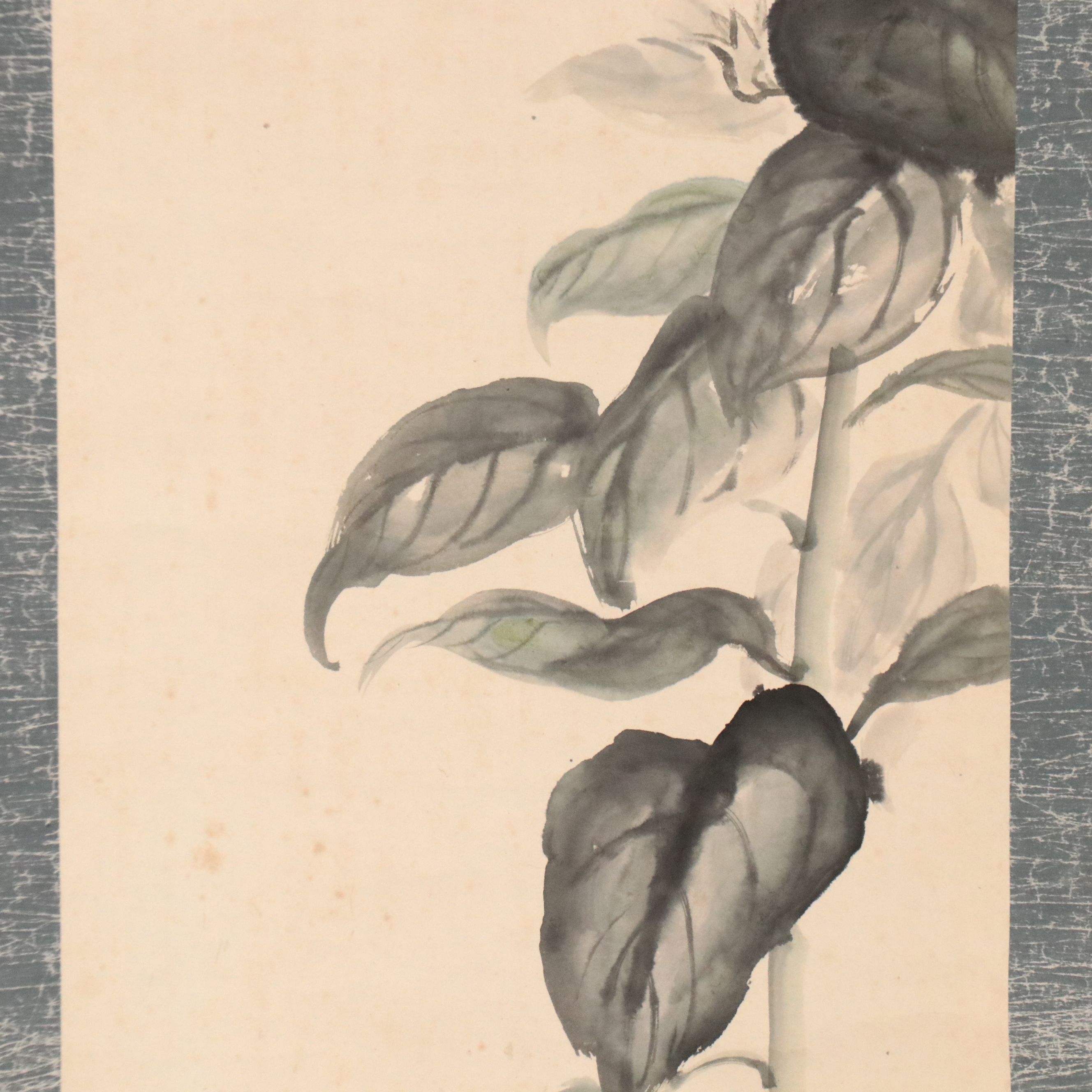 Ink and Watercolor Painting Hanging Scroll