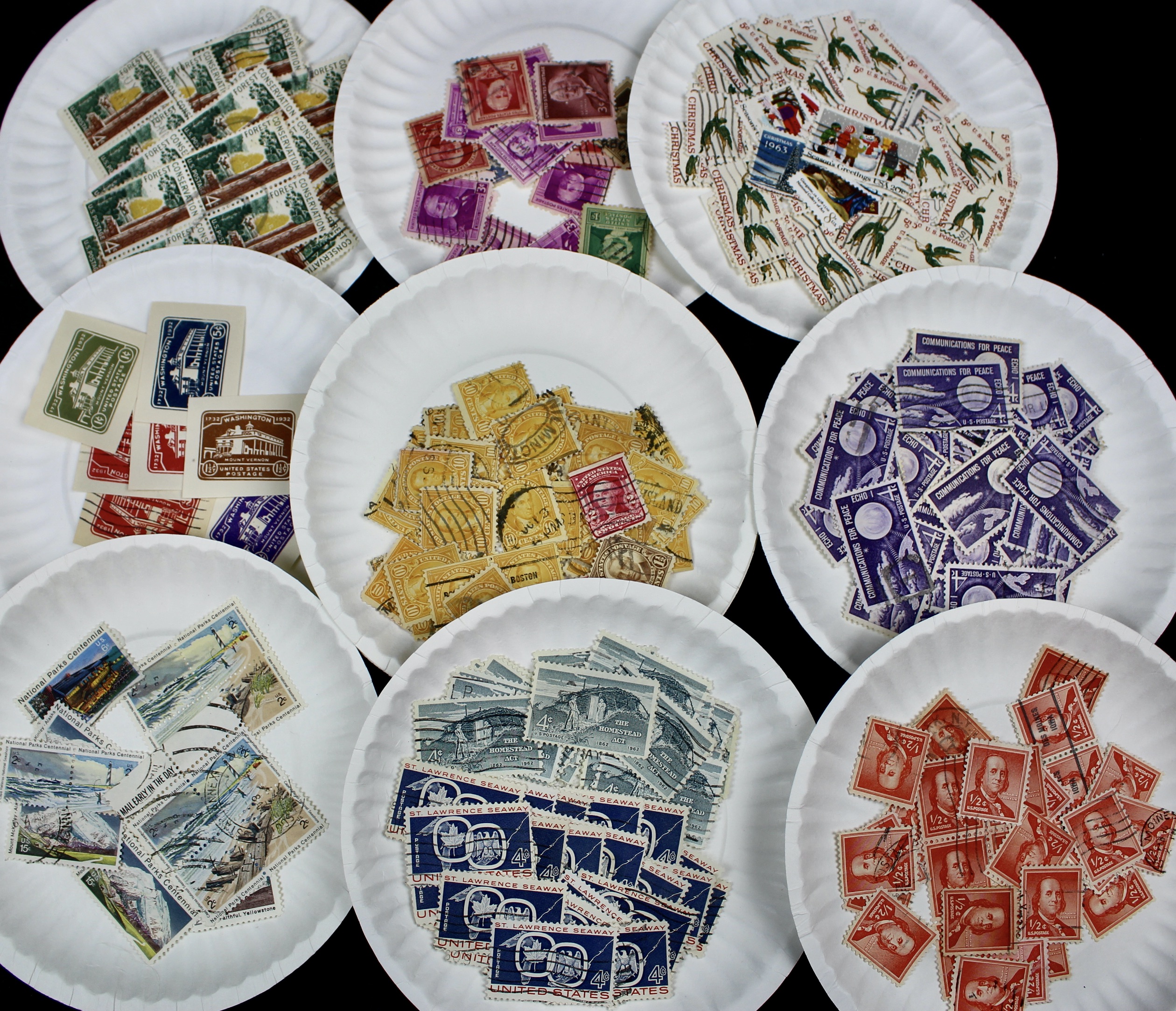 Large Collection of Used U.S. Postage Stamps