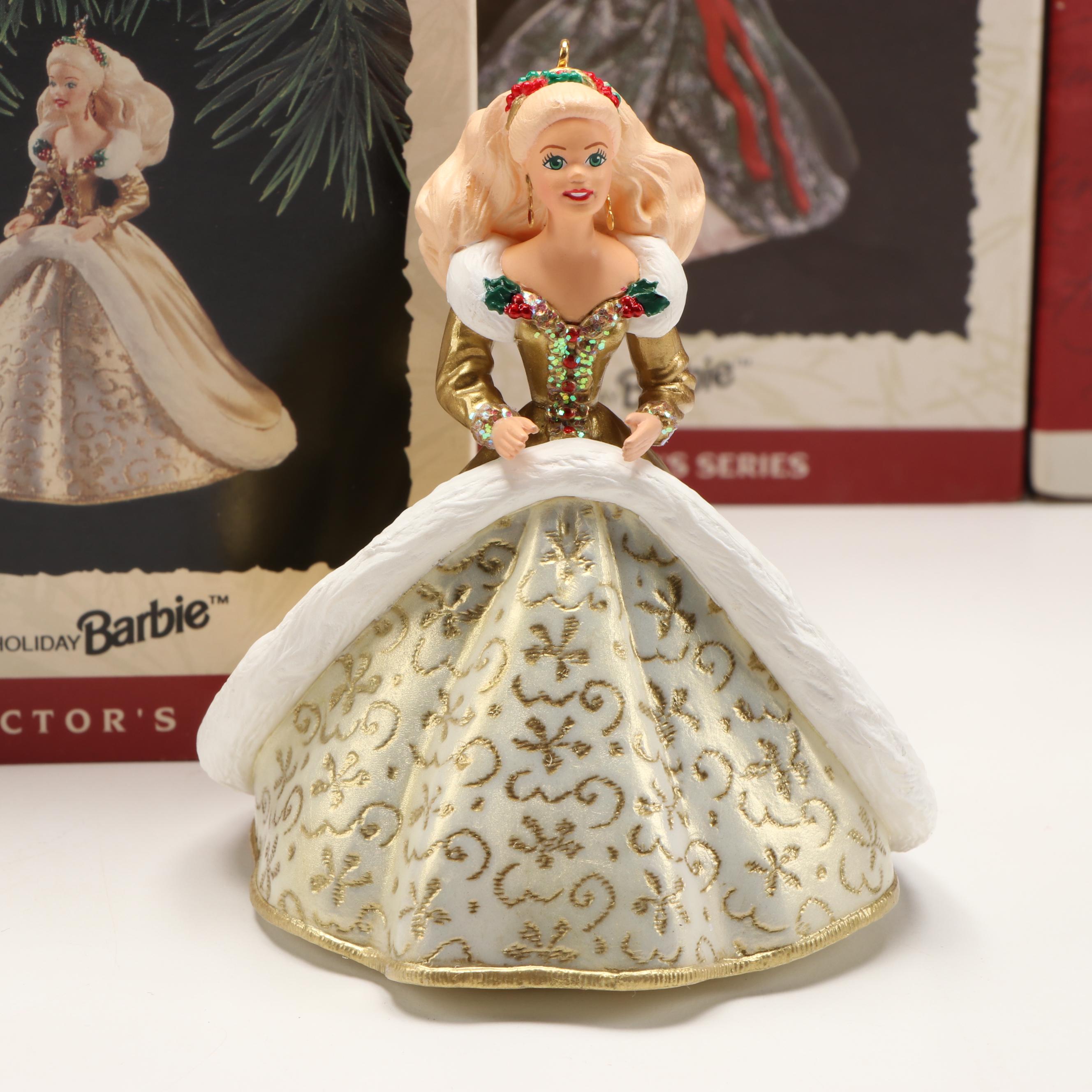 Hallmark "Holiday Barbie" Ornaments with "Holiday Dance 1965" Collector Plate