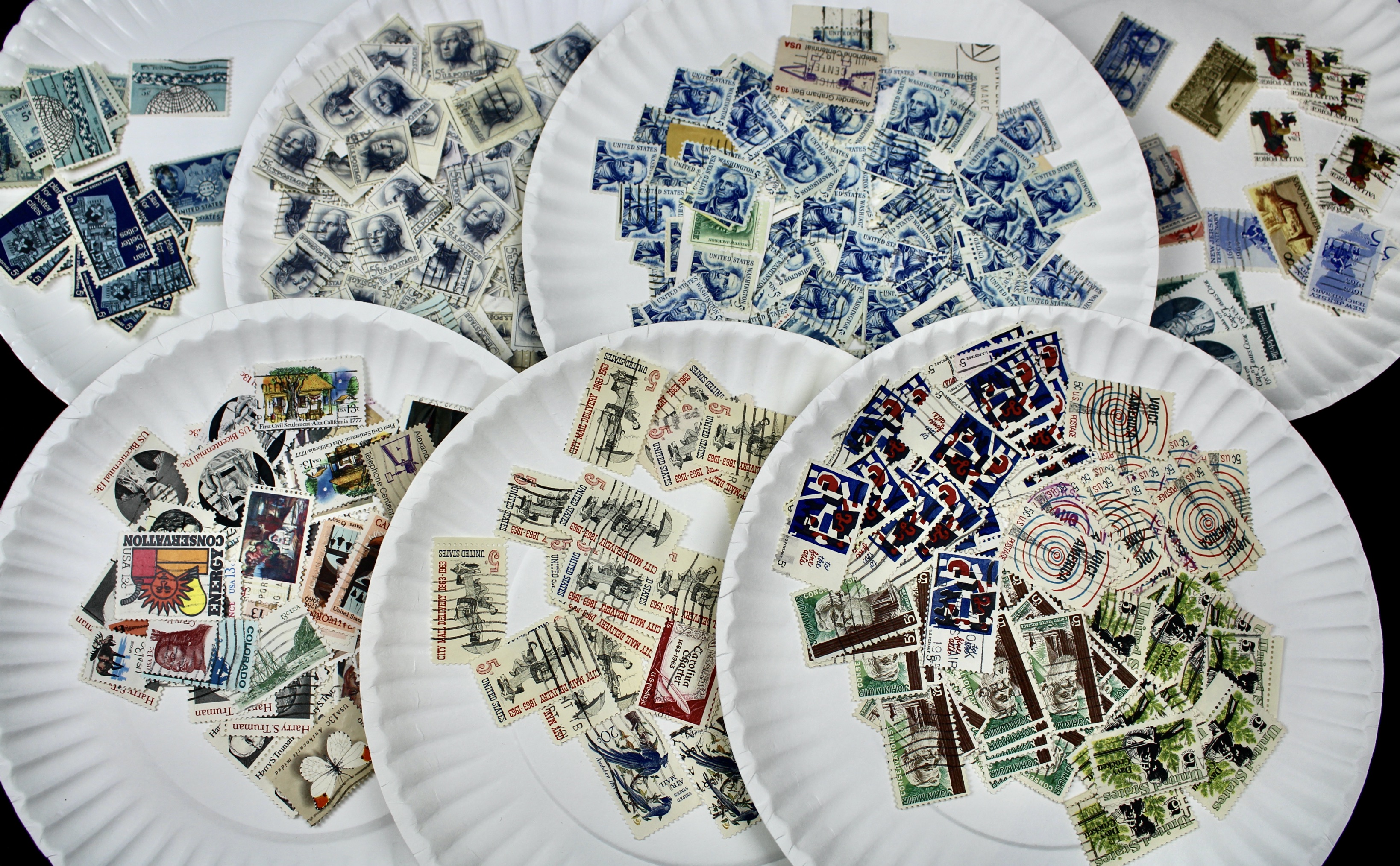 Large Collection of Used U.S. Postage Stamps