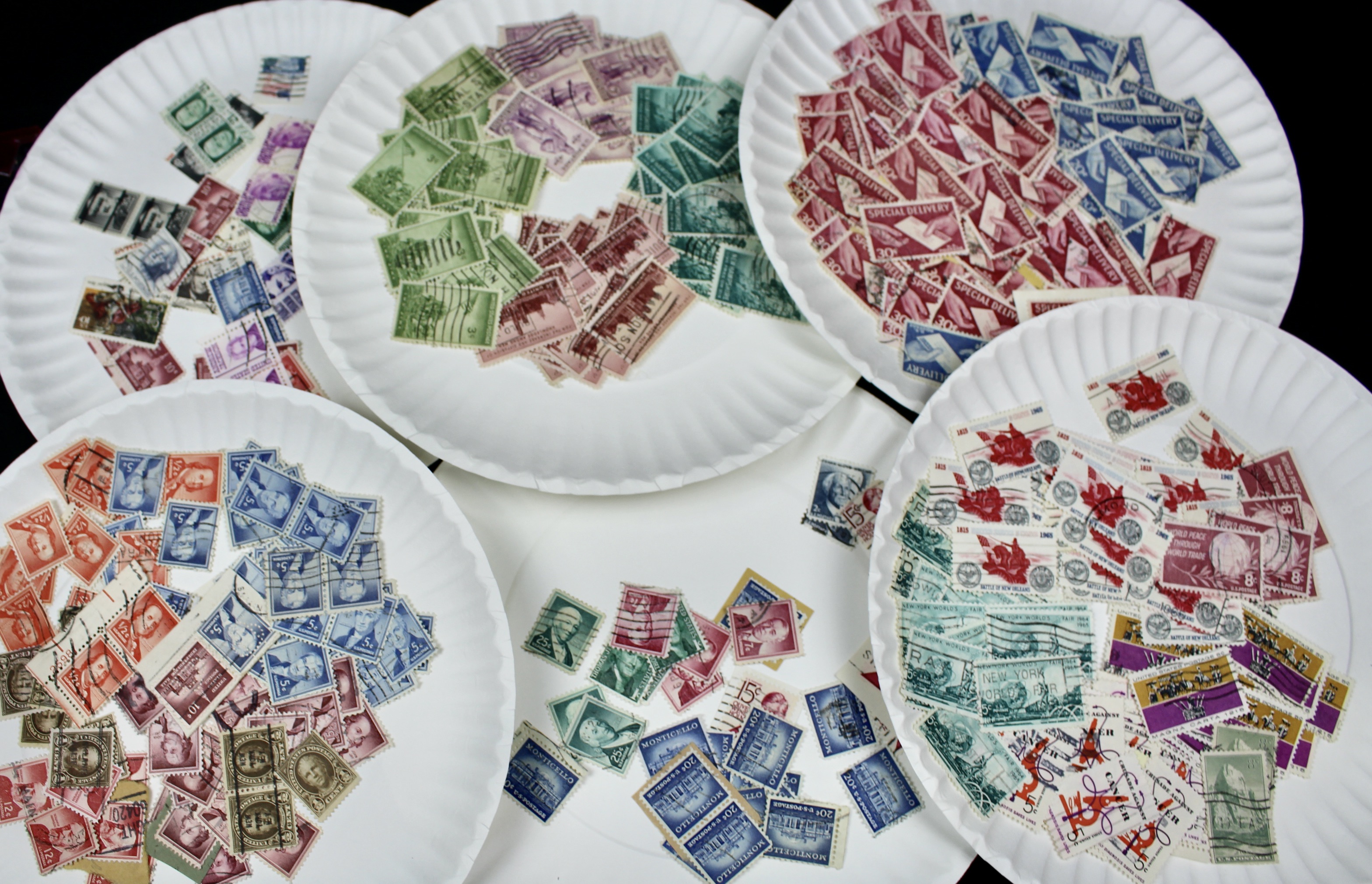 Large Collection of Used U.S. Postage Stamps