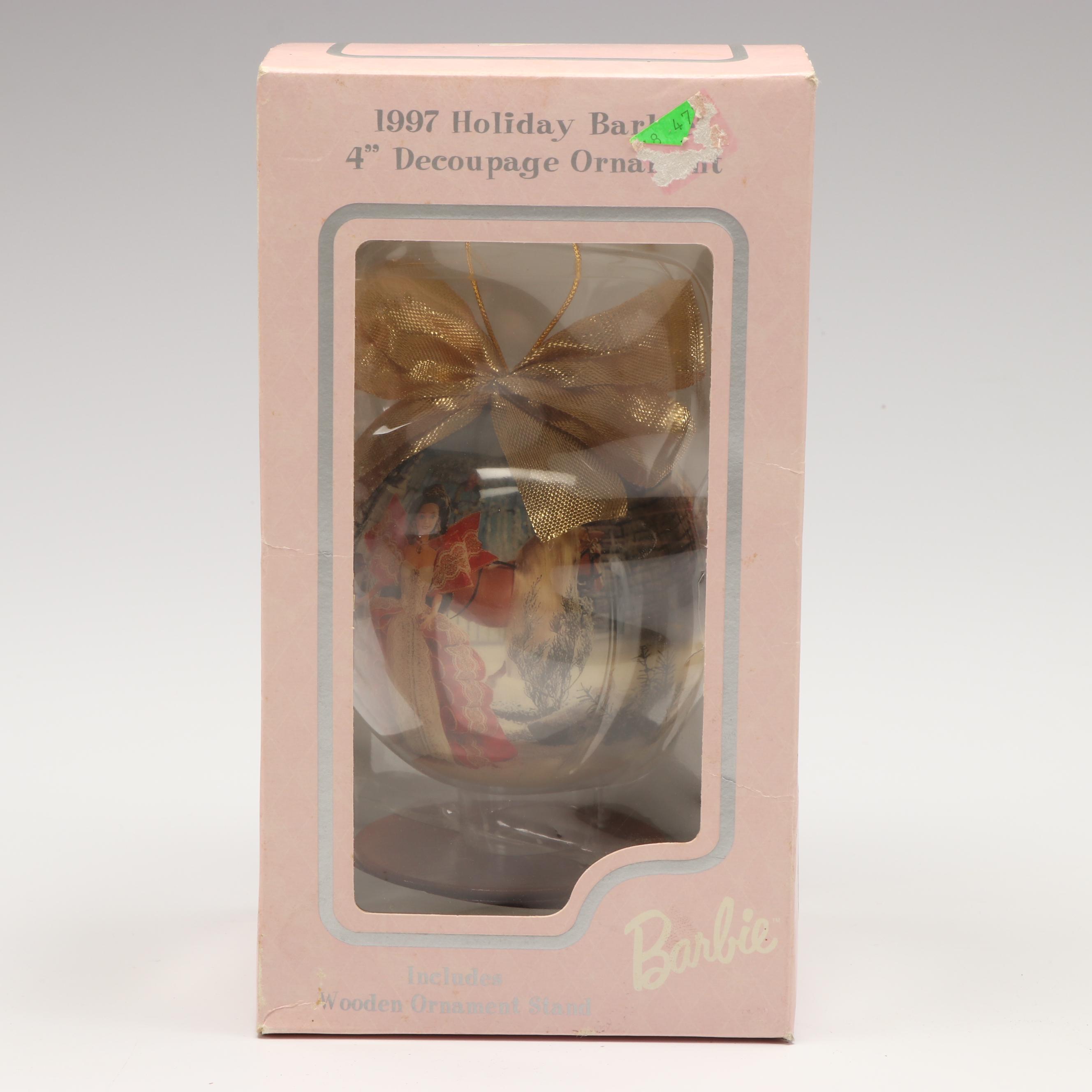 Hallmark "Holiday Barbie" Ornaments with "Holiday Dance 1965" Collector Plate
