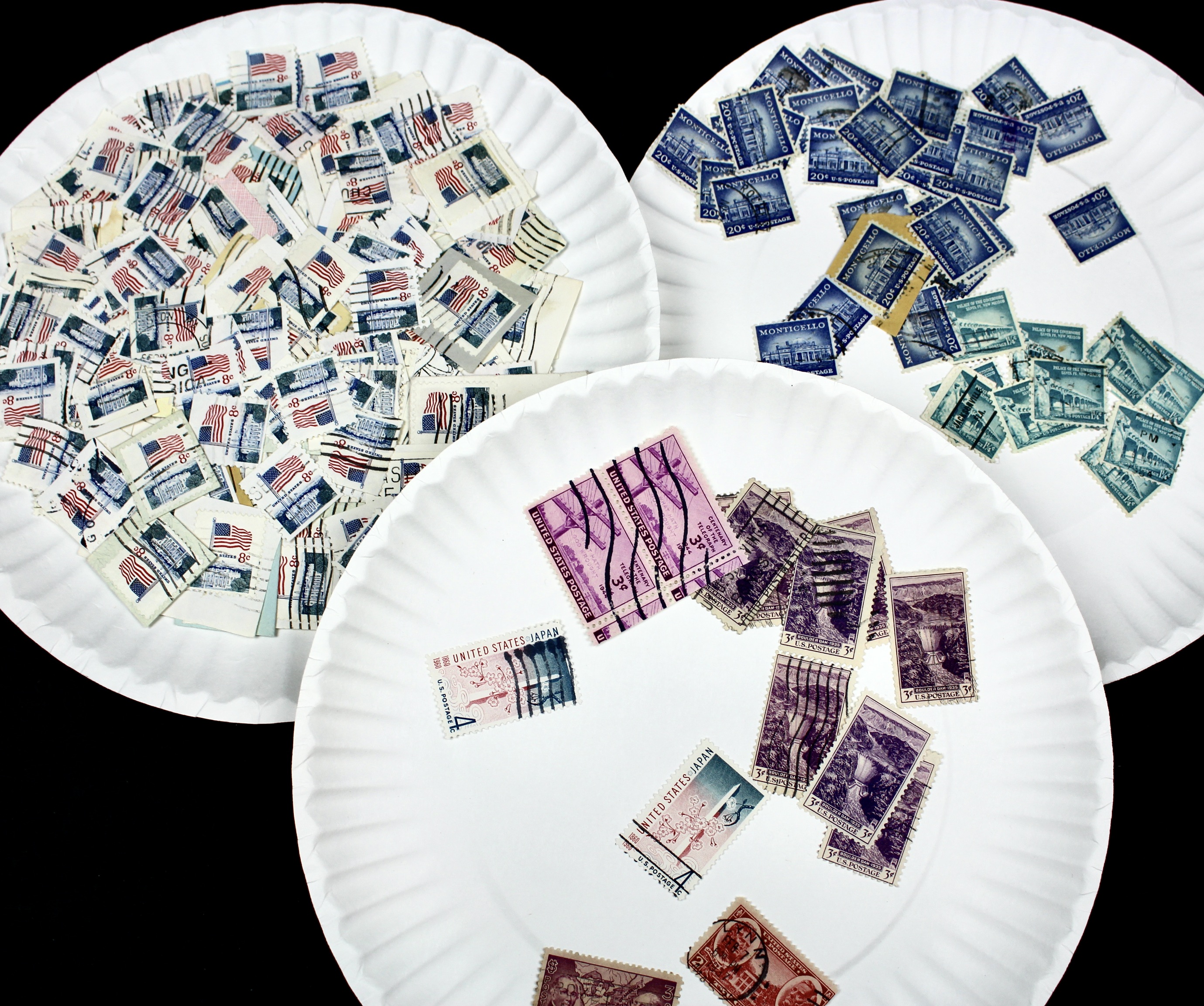 Large Collection of Used U.S. Postage Stamps