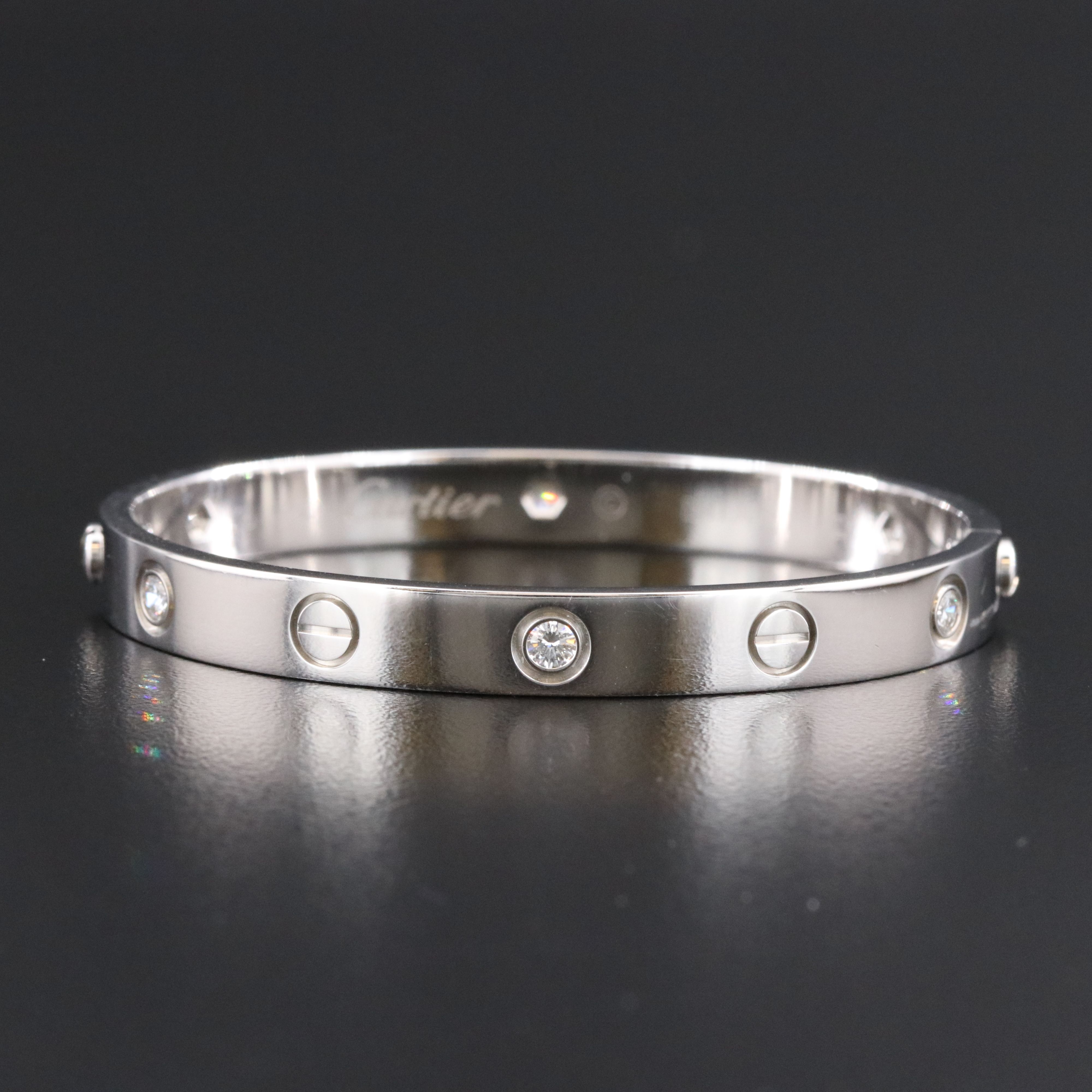 Cartier LOVE 18K 0.54 CTW Six Diamond Bracelet