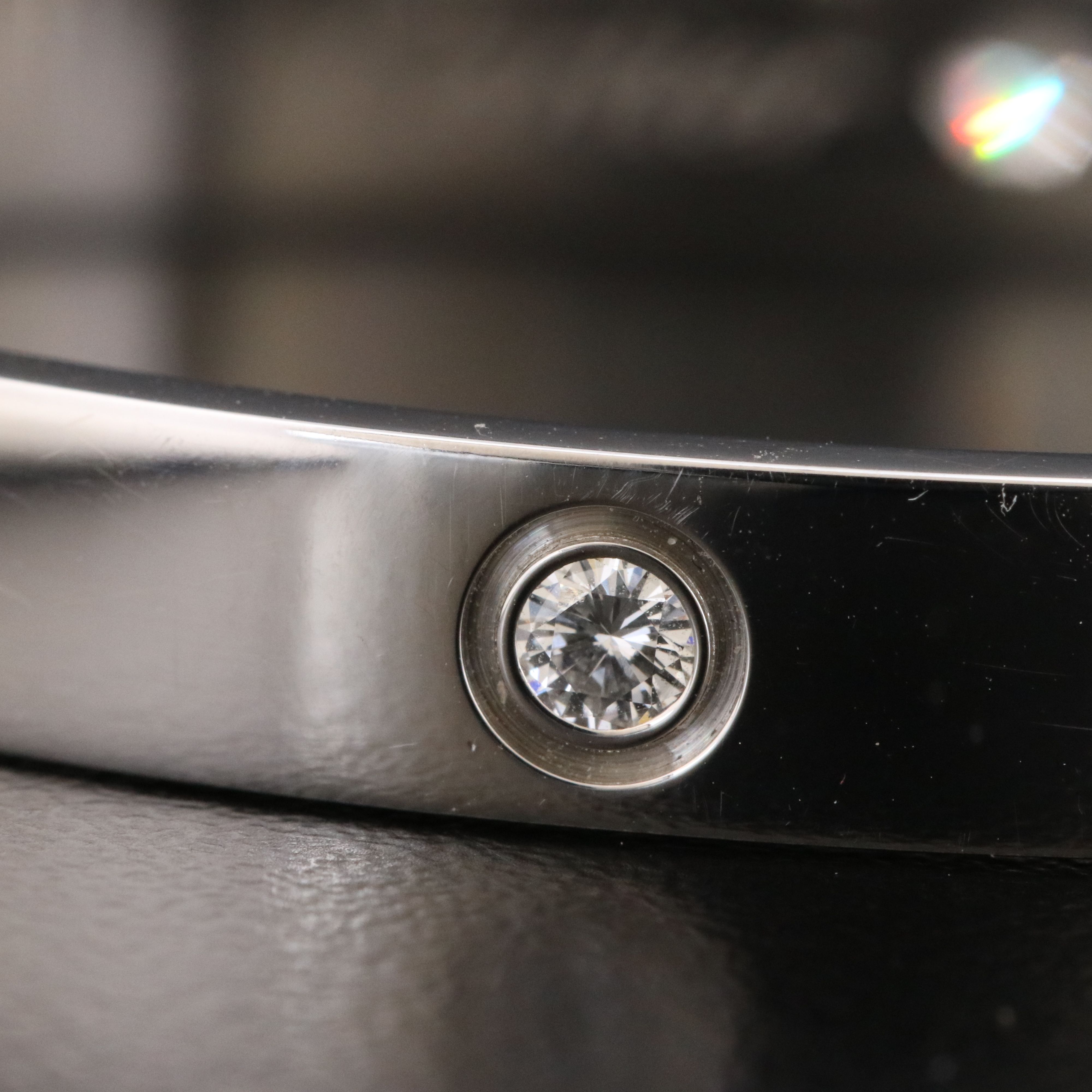 Cartier LOVE 18K 0.54 CTW Six Diamond Bracelet