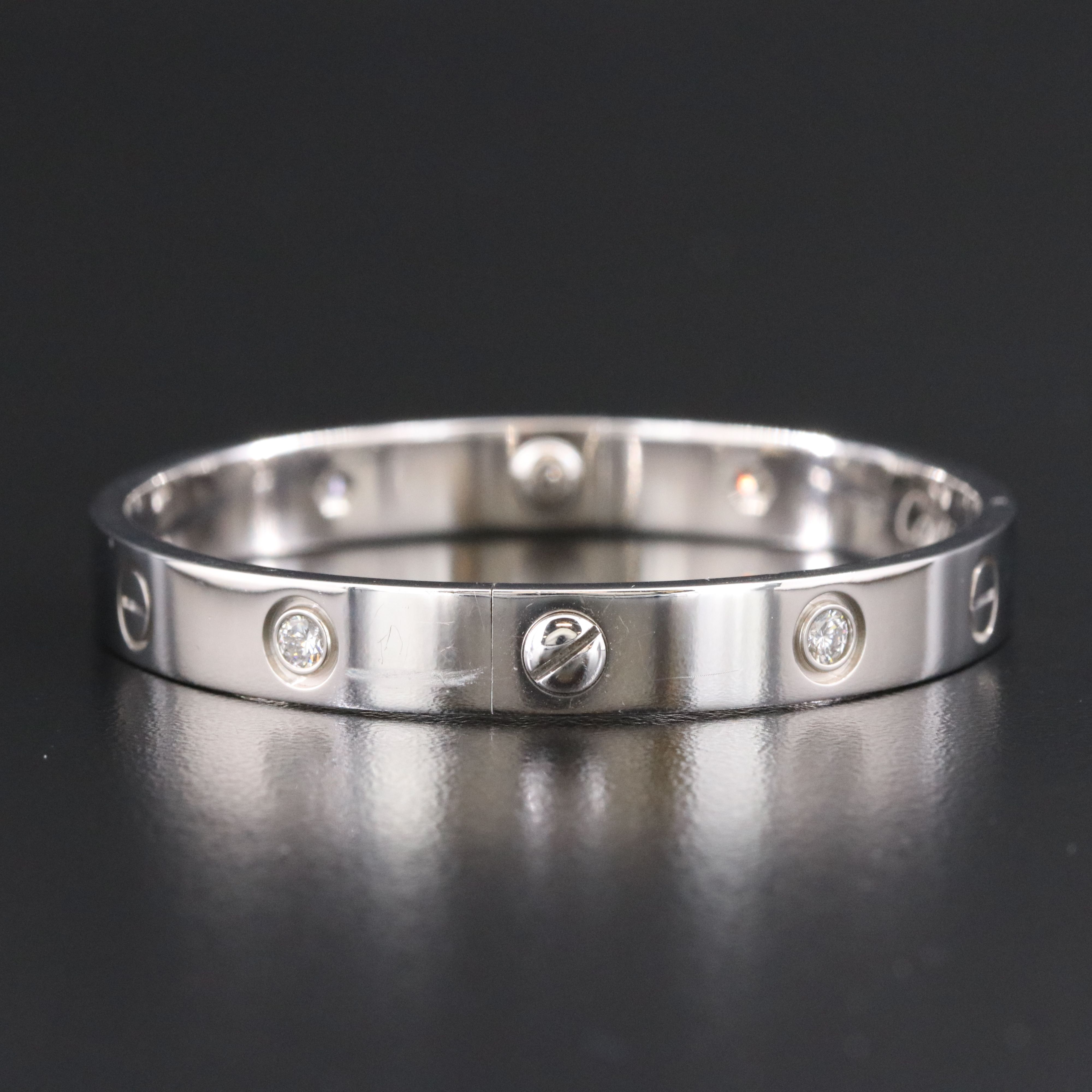 Cartier LOVE 18K 0.54 CTW Six Diamond Bracelet