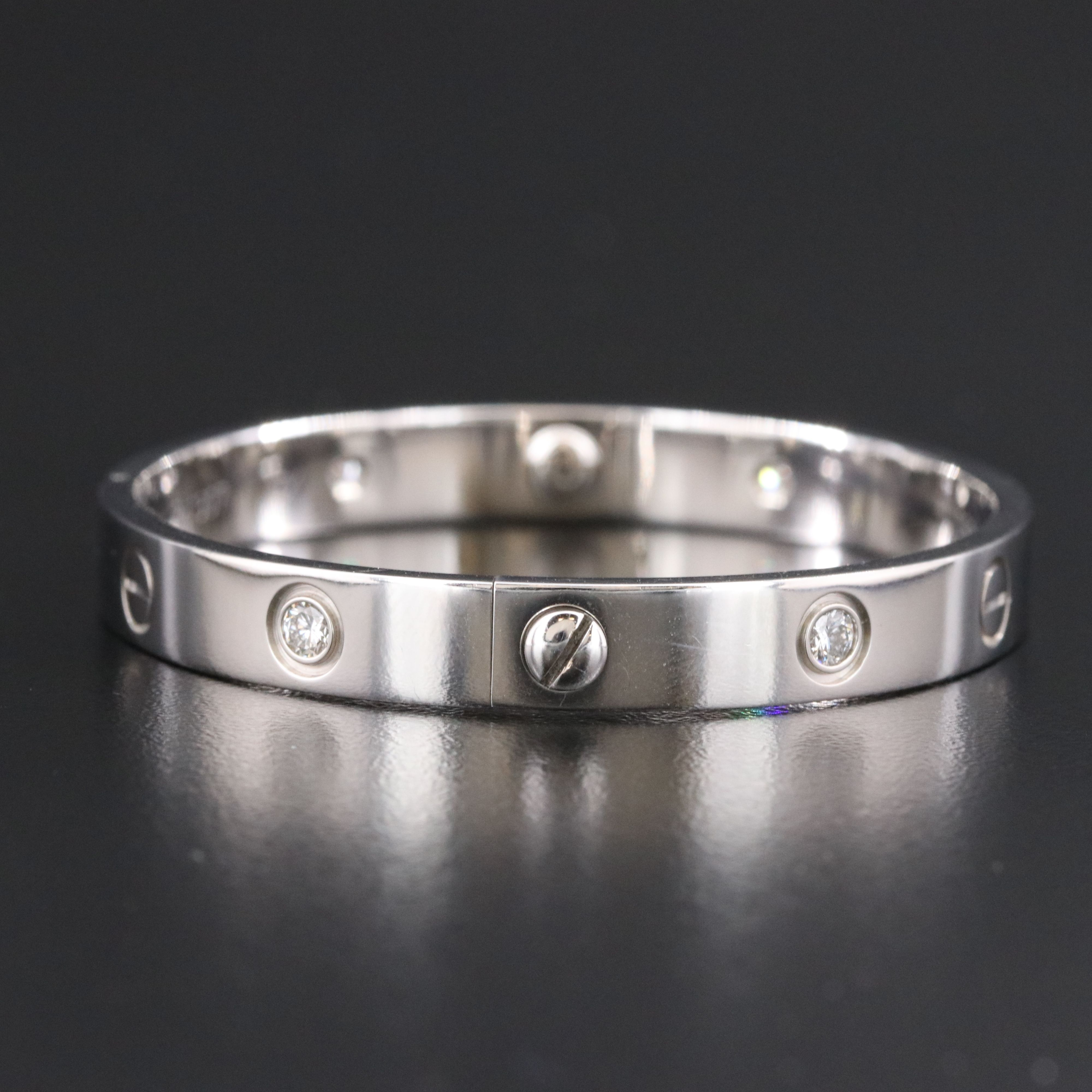 Cartier LOVE 18K 0.54 CTW Six Diamond Bracelet