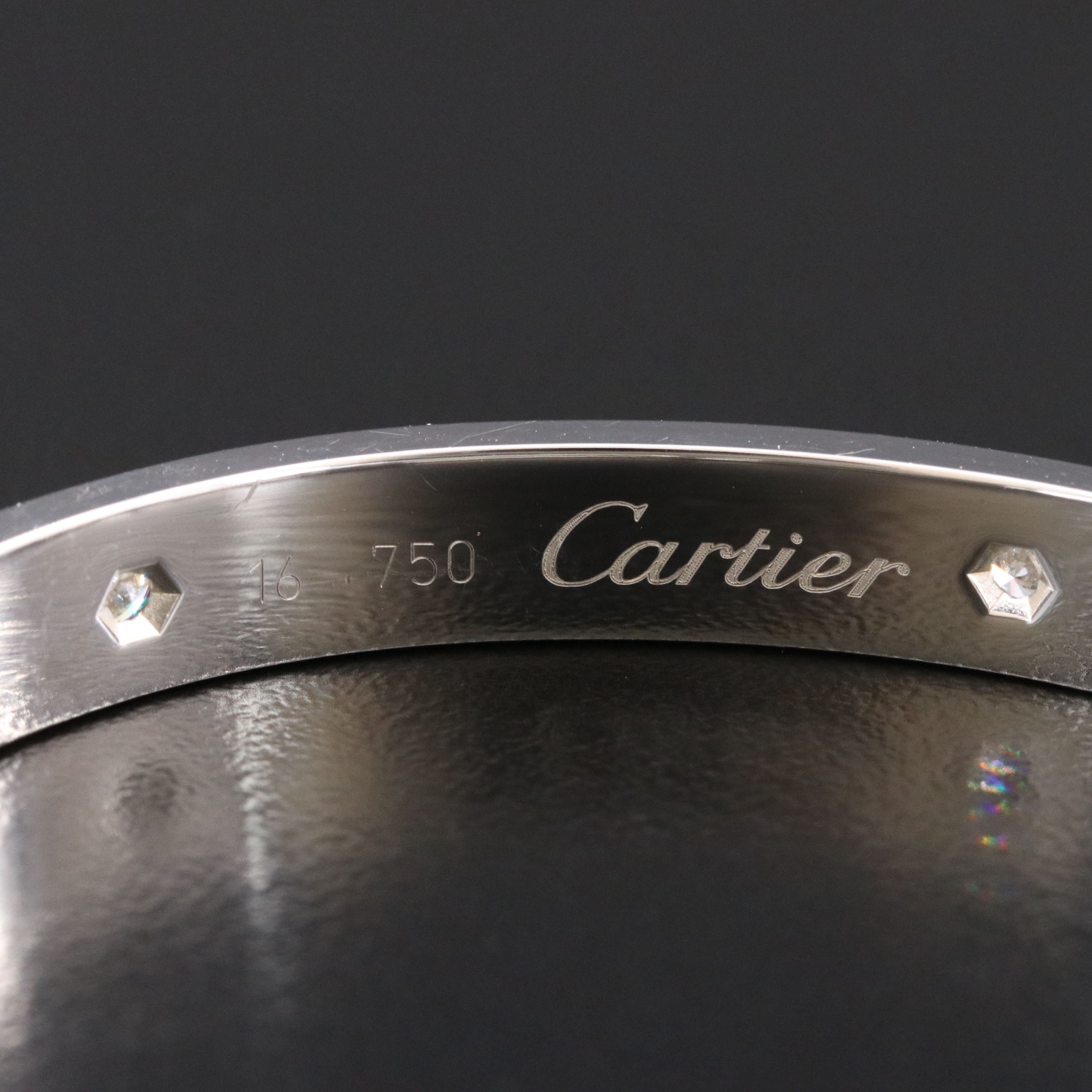 Cartier LOVE 18K 0.54 CTW Six Diamond Bracelet