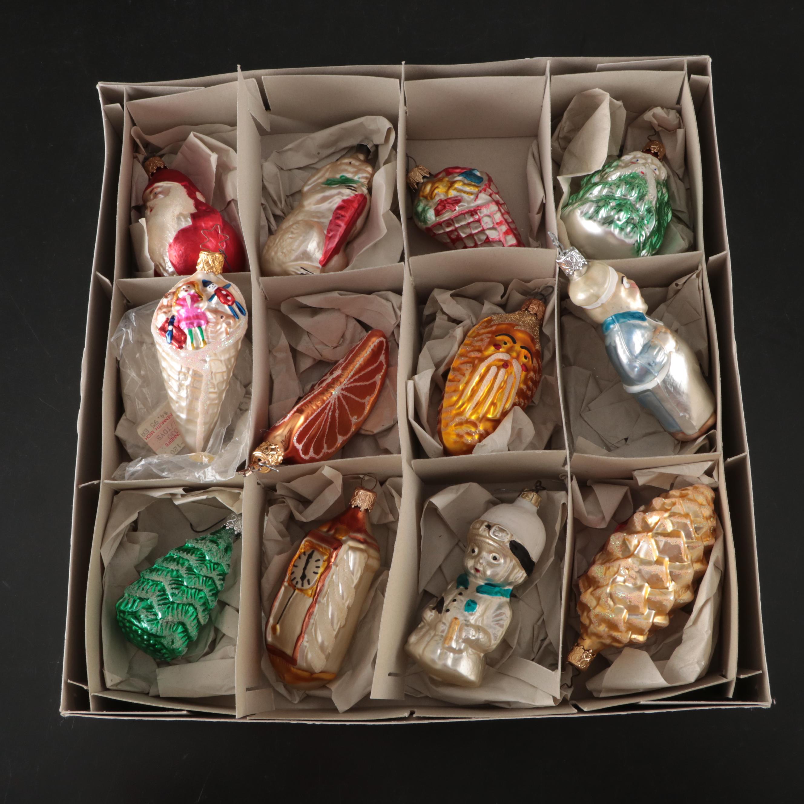 Blown Glass Vintage Christmas Ornaments