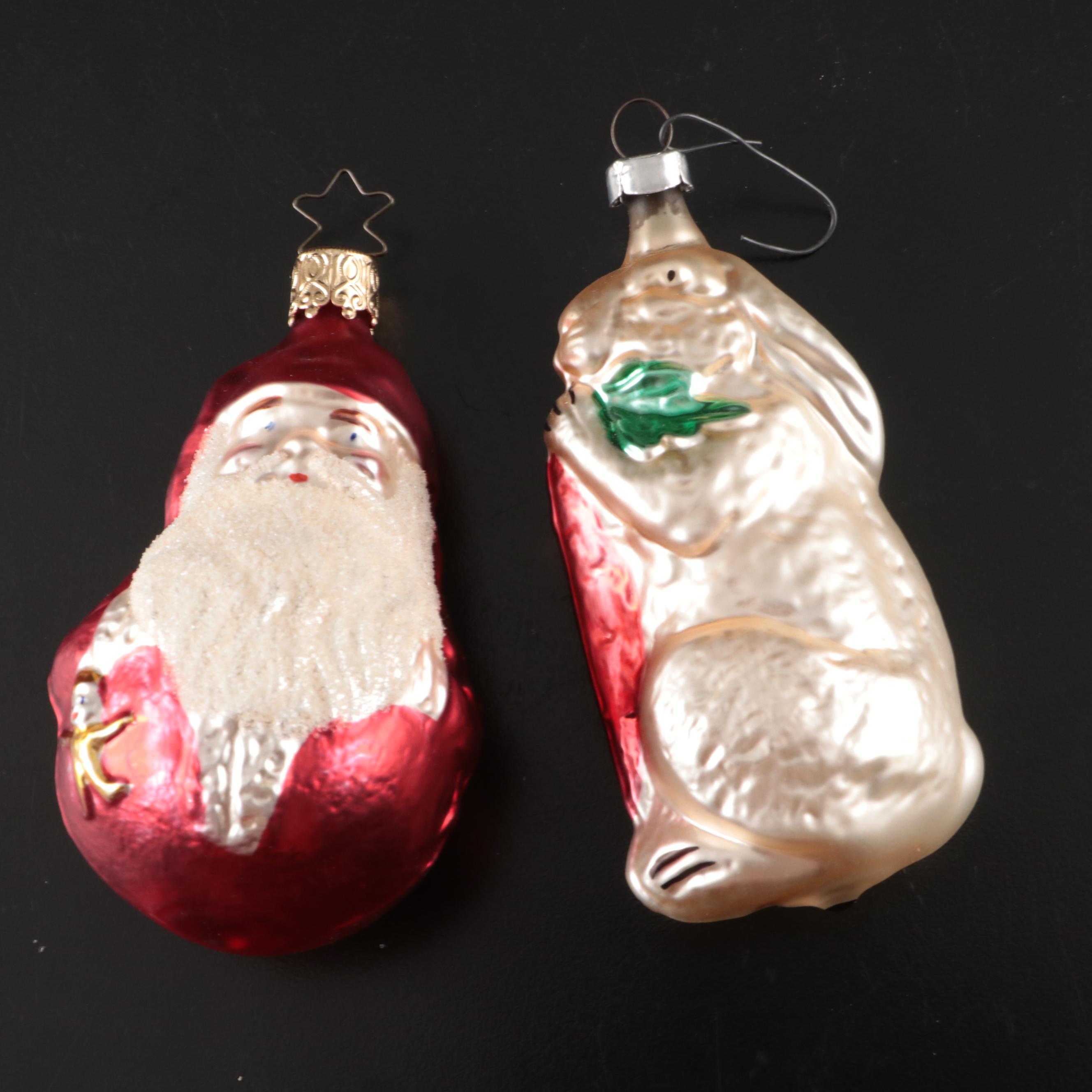Blown Glass Vintage Christmas Ornaments