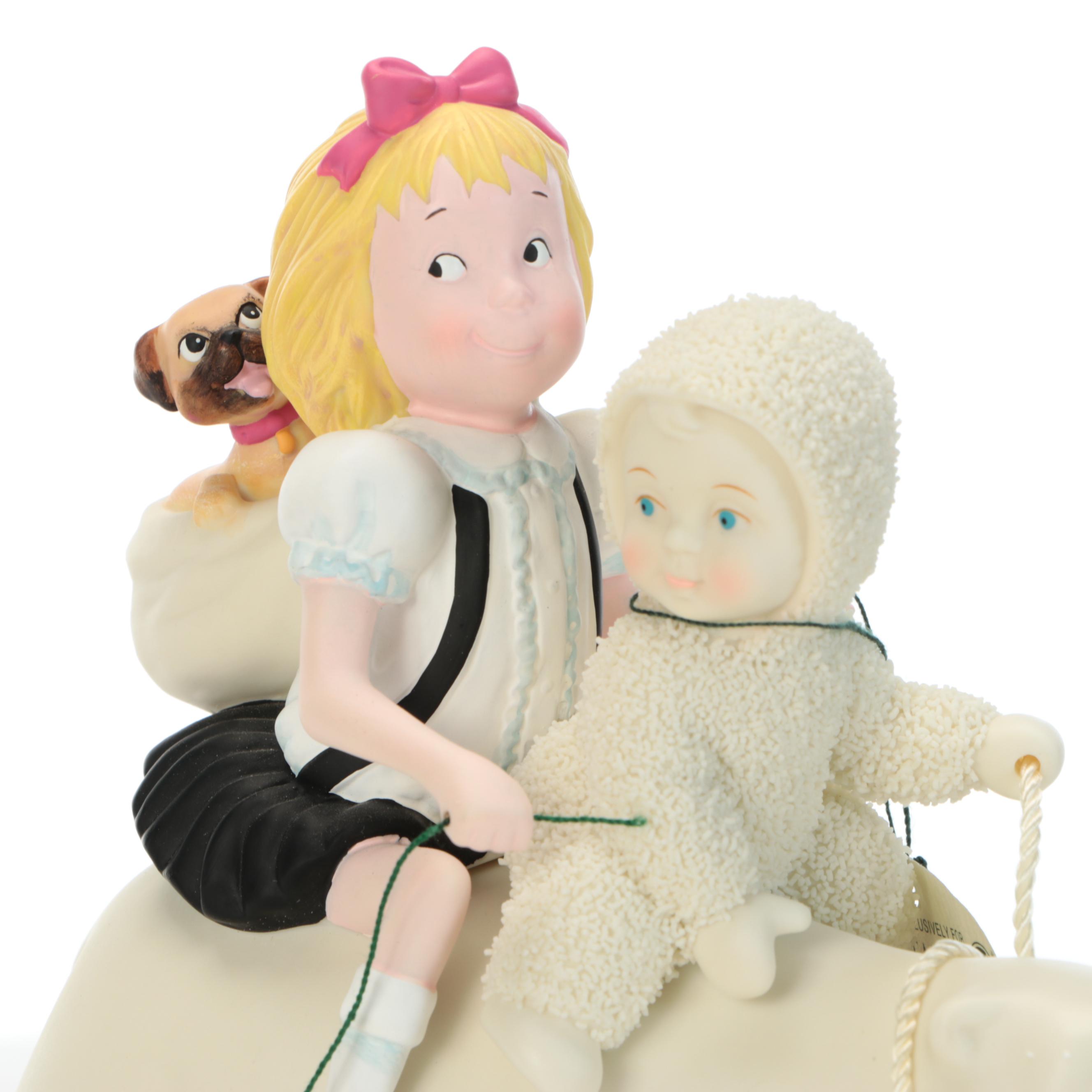 Department 56 "Snowbunnies" Bisque Porcelain Figurines