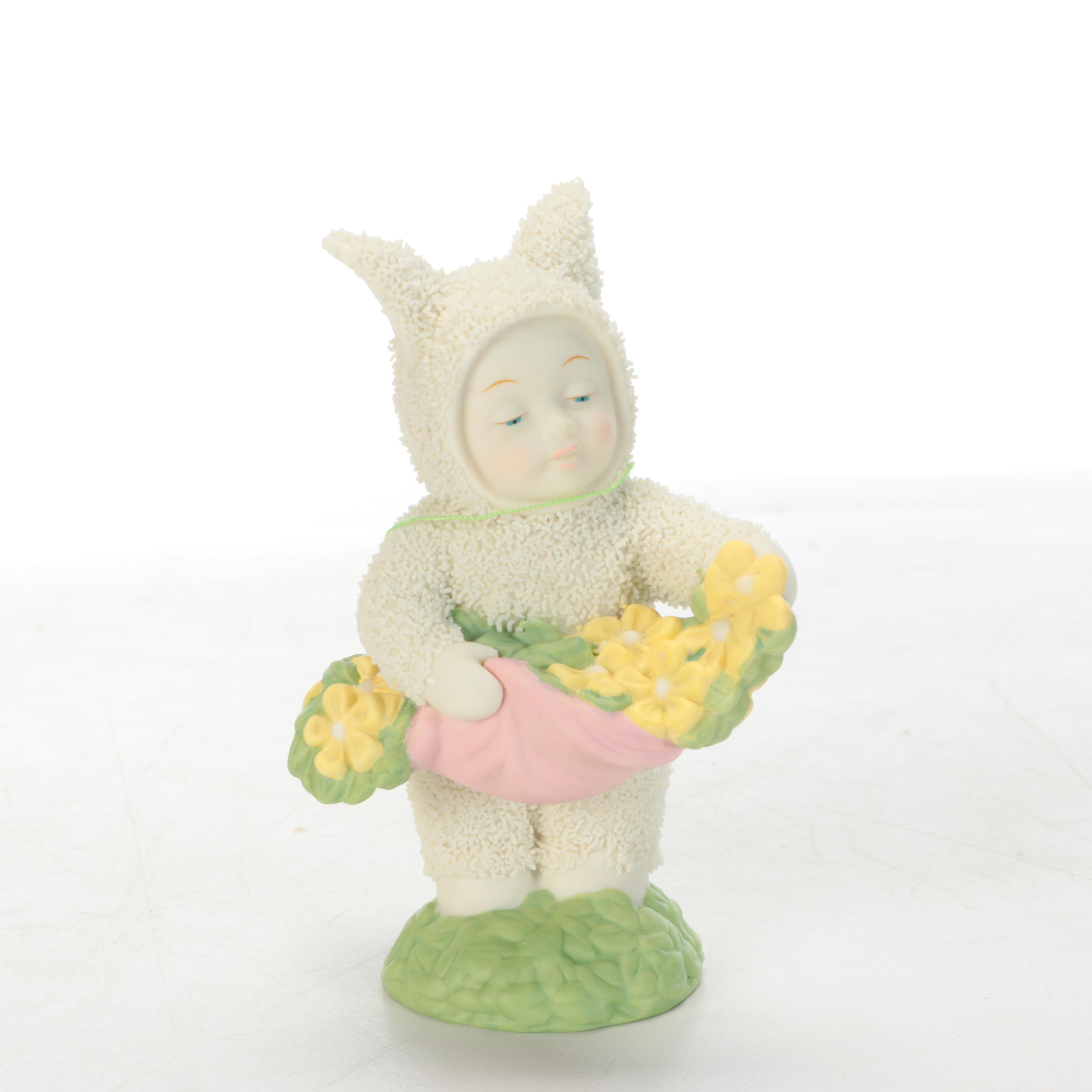 Department 56 "Snowbunnies" Bisque Porcelain Figurines