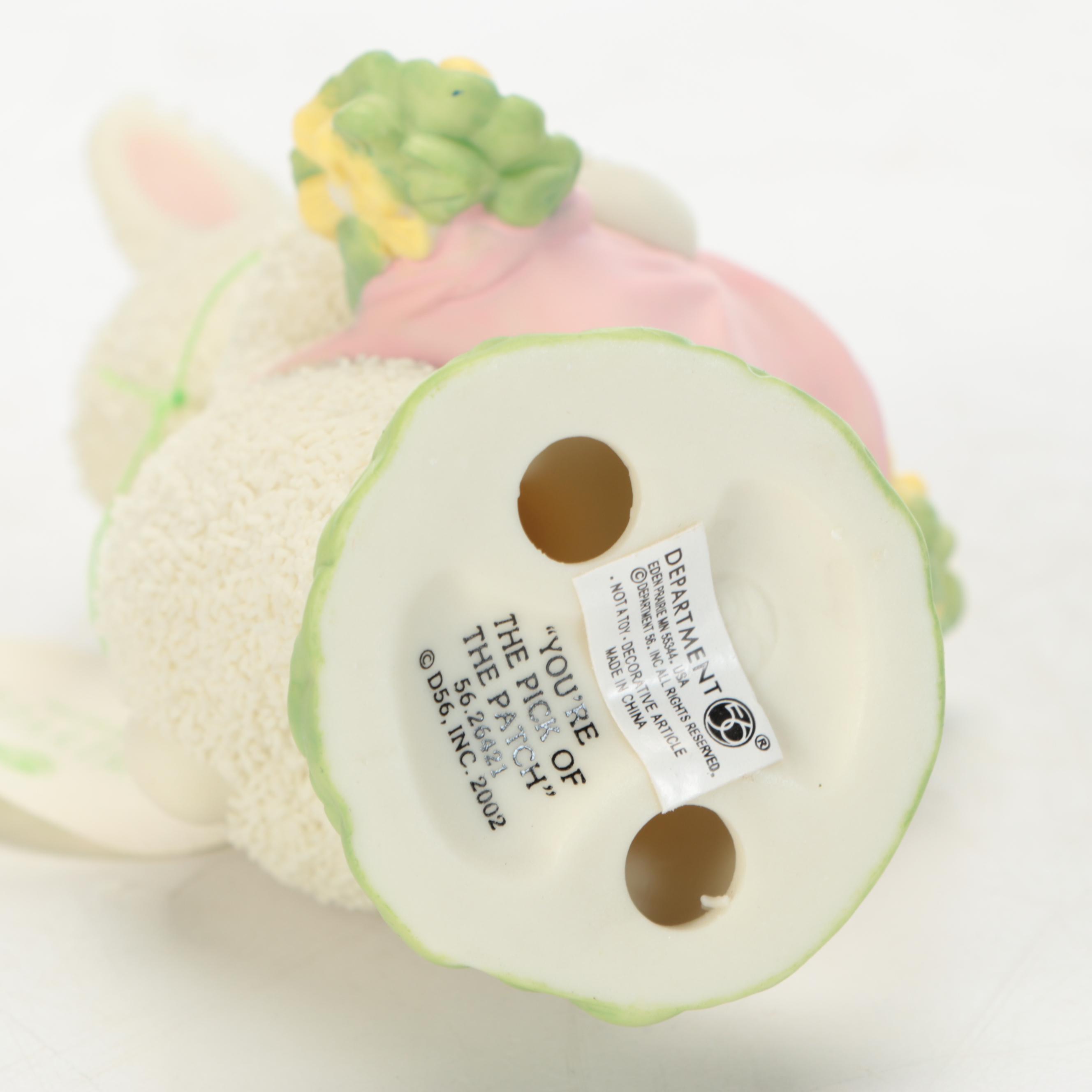 Department 56 "Snowbunnies" Bisque Porcelain Figurines