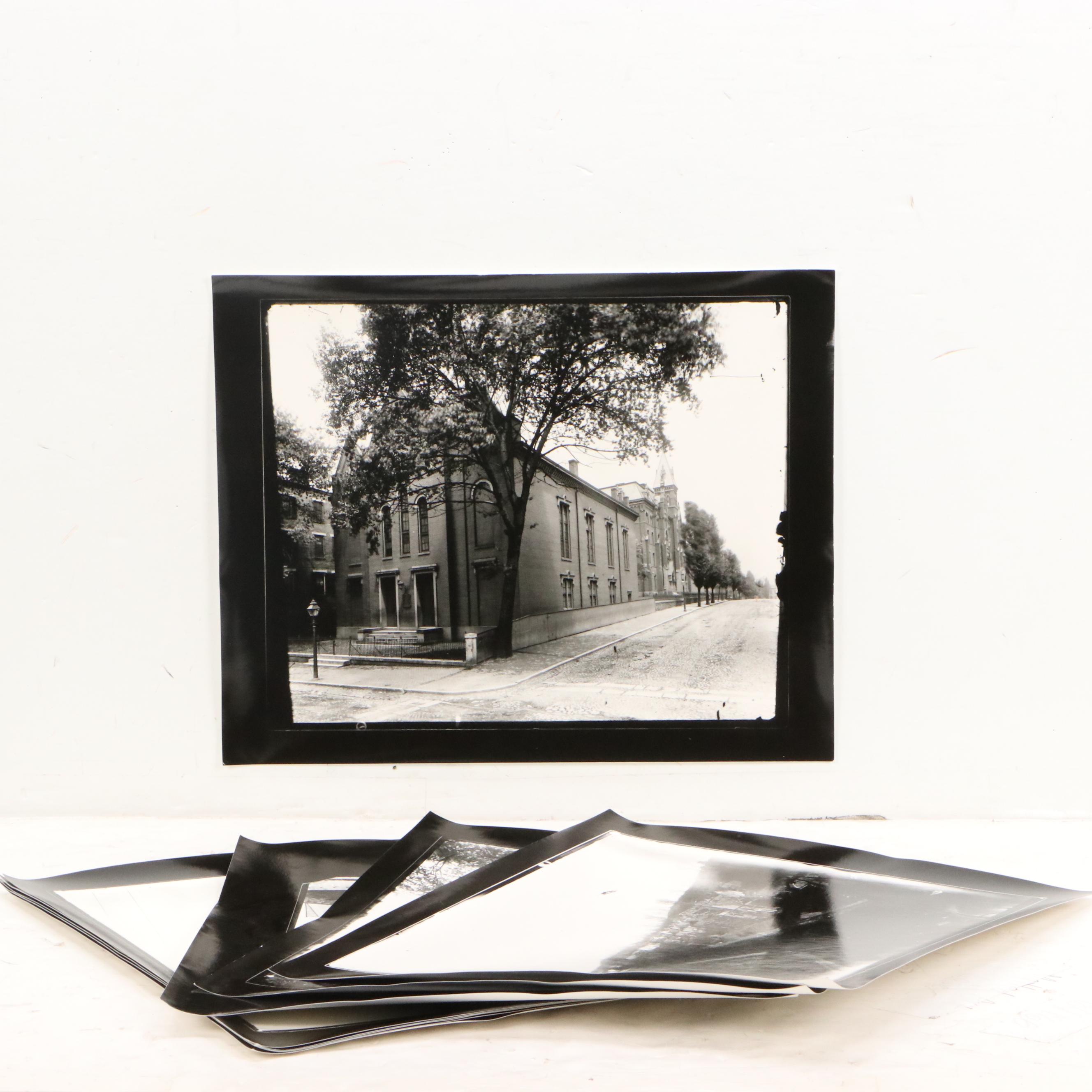 Silver Gelatin Prints of Cityscapes and Bridge Construction