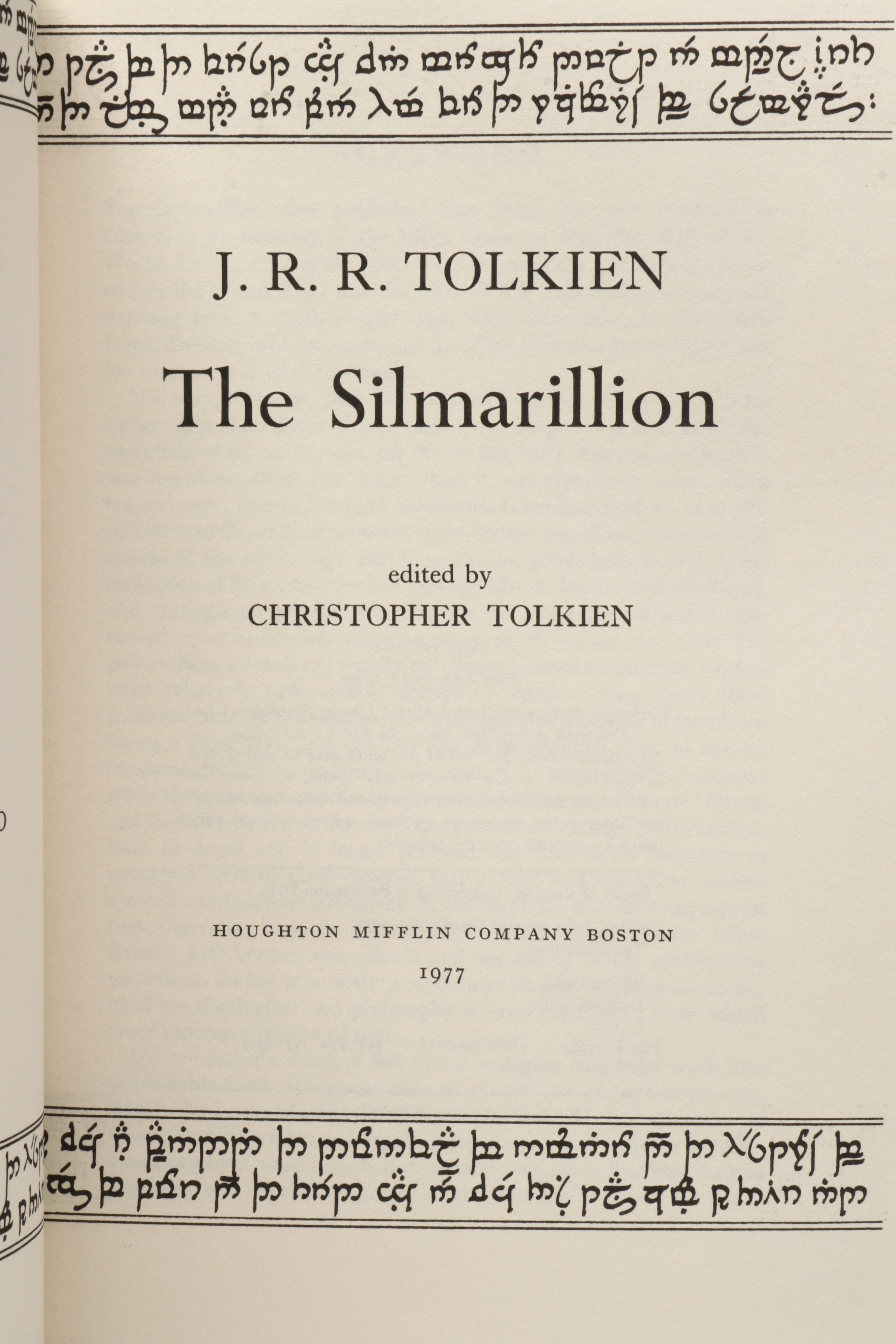 First American Printing "The Silmarillion" by J. R. R. Tolkien with Map, 1977