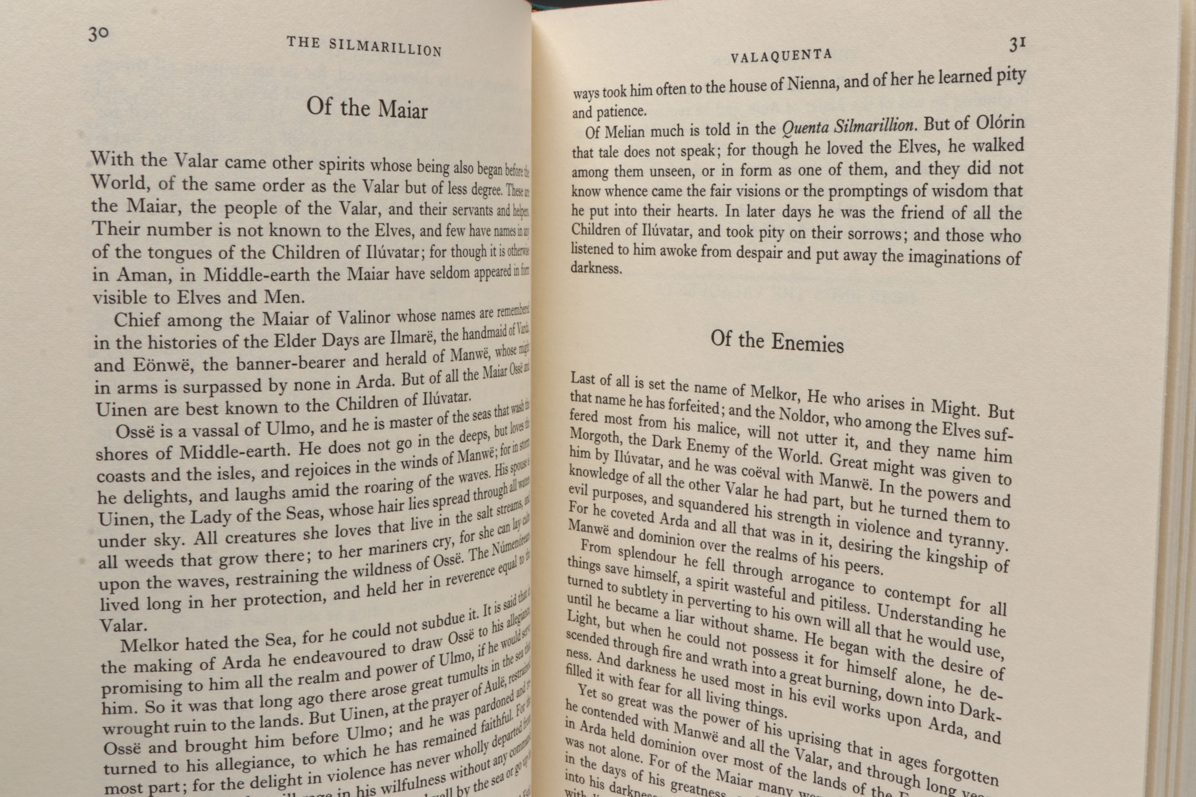 First American Printing "The Silmarillion" by J. R. R. Tolkien with Map, 1977