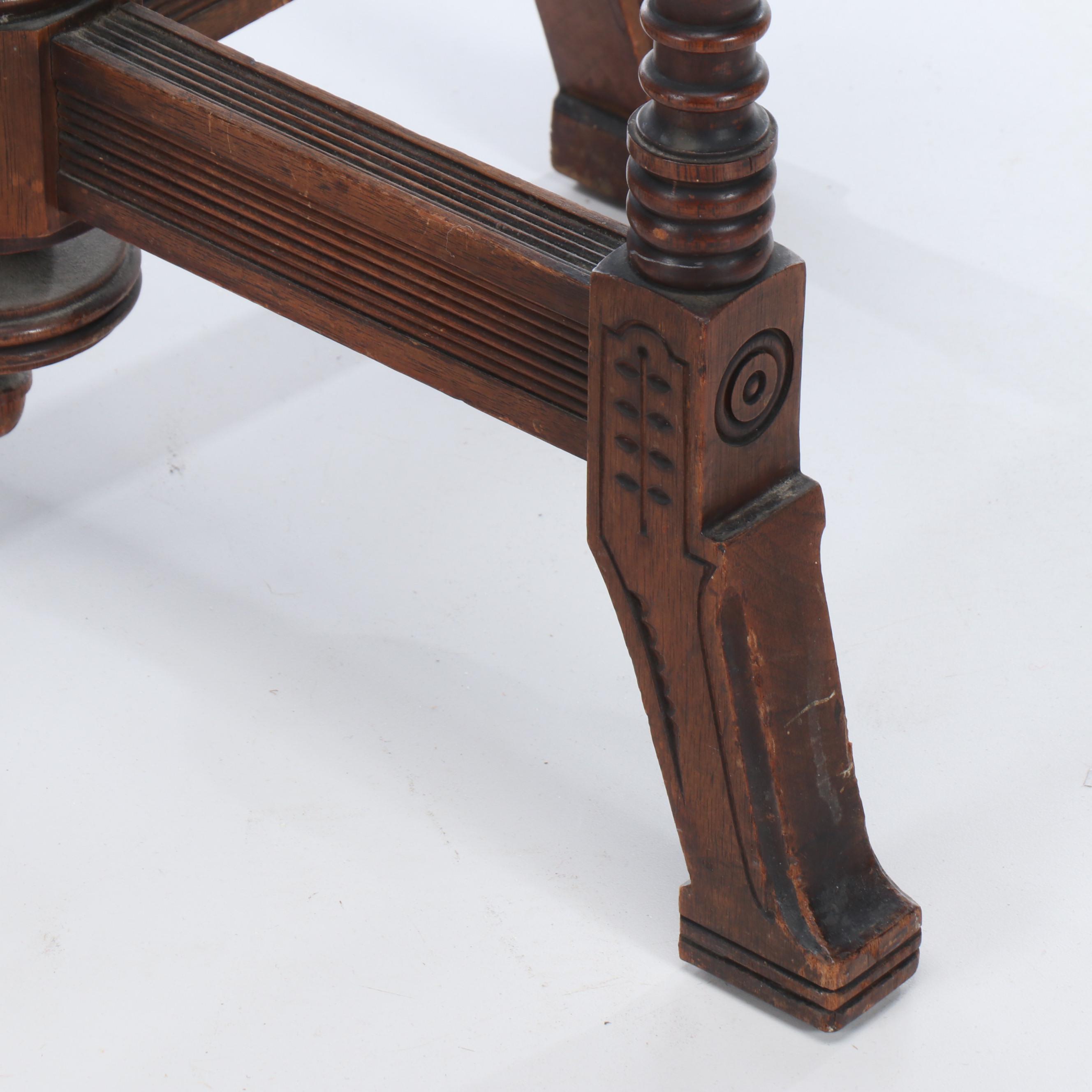 Victorian Burl Wood and Walnut Stand, 19th Century