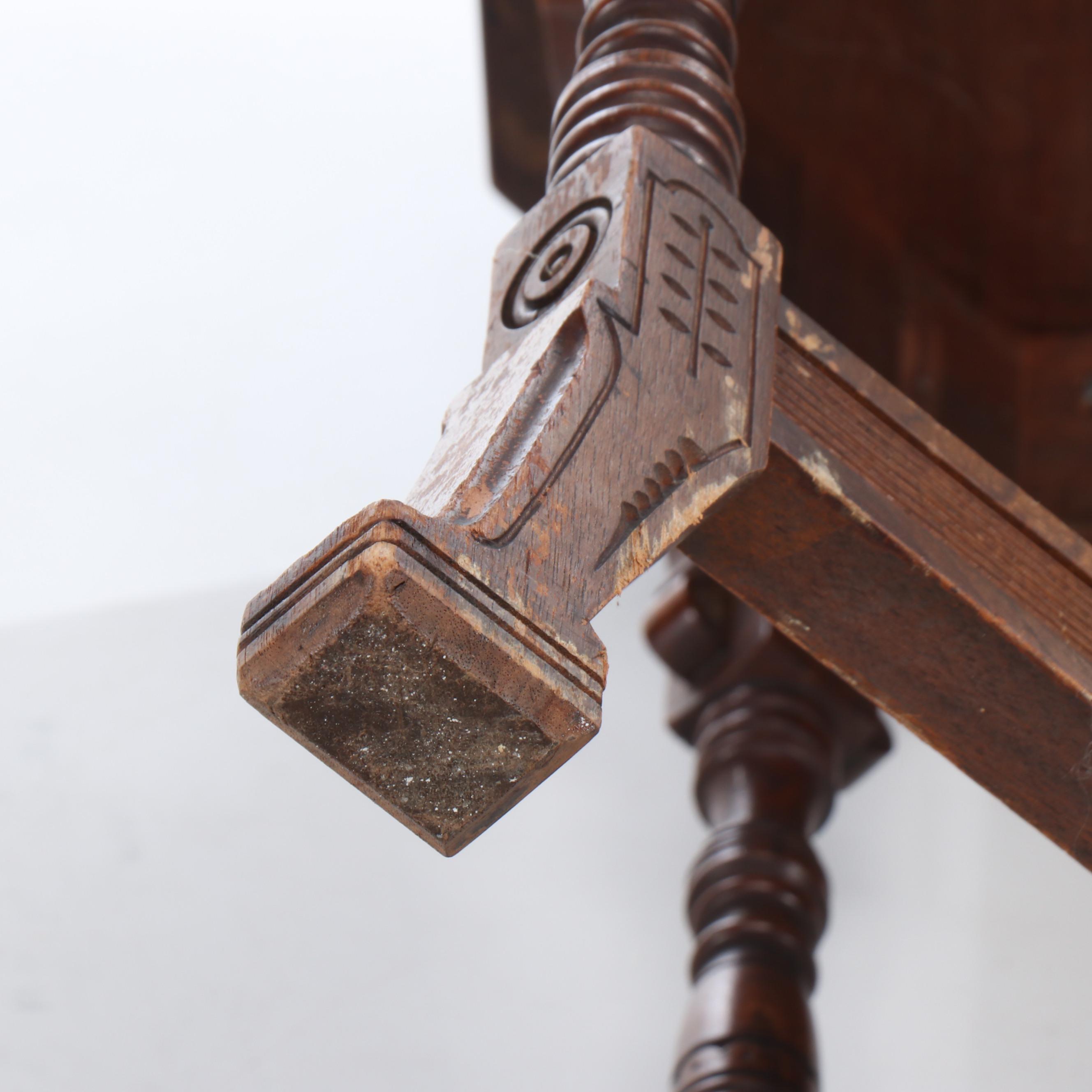 Victorian Burl Wood and Walnut Stand, 19th Century