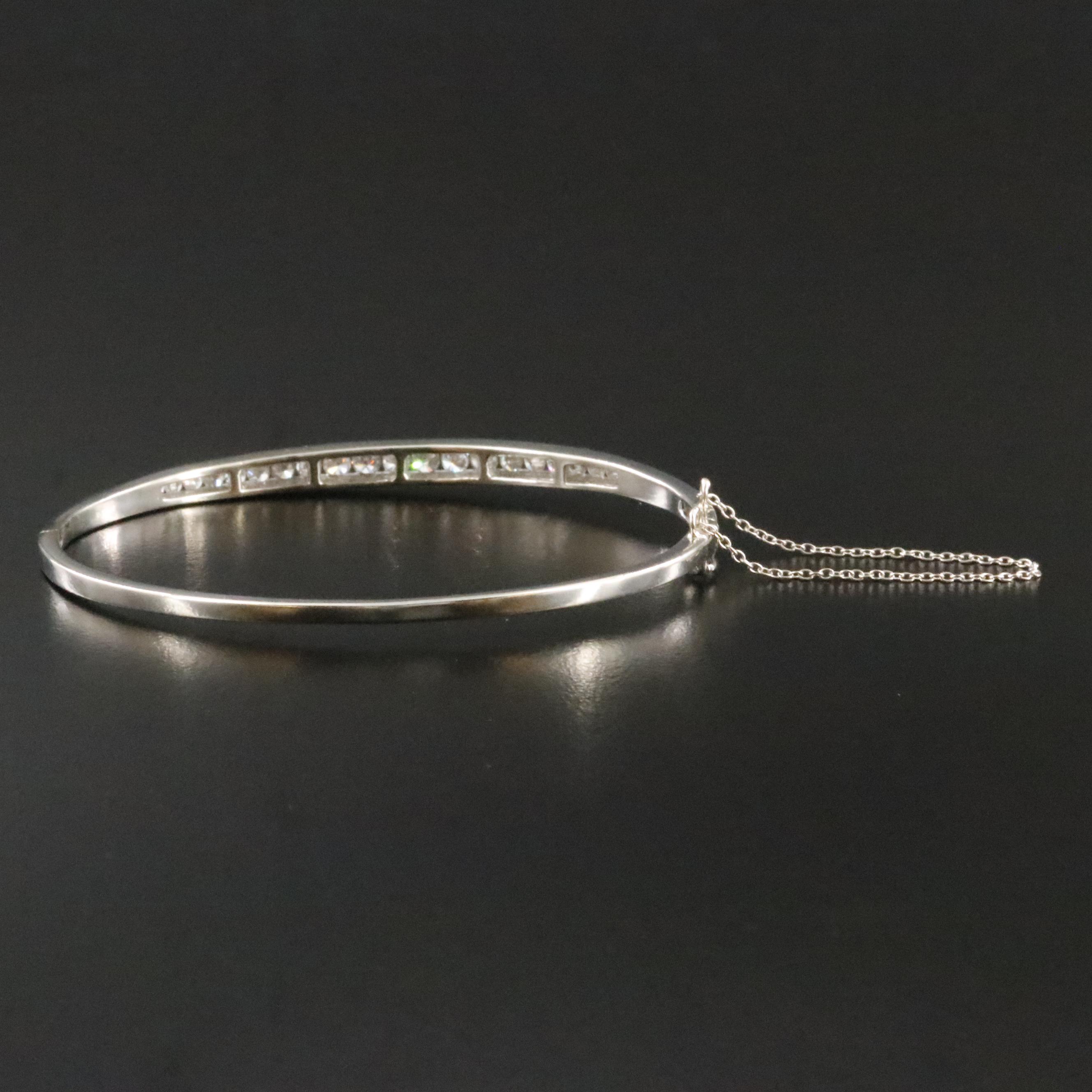 10K 1.00 CTW Diamond Hinged Bracelet