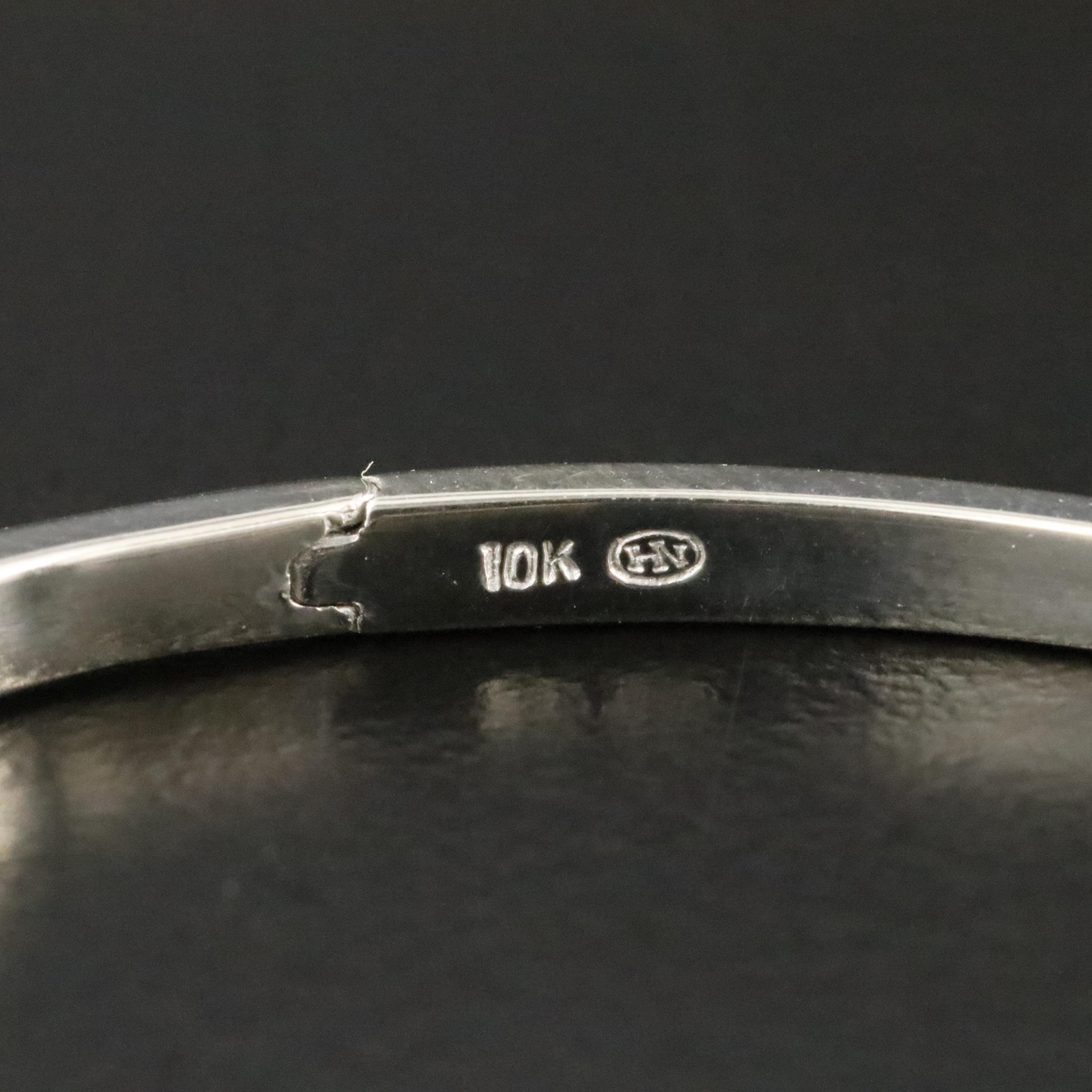 10K 1.00 CTW Diamond Hinged Bracelet