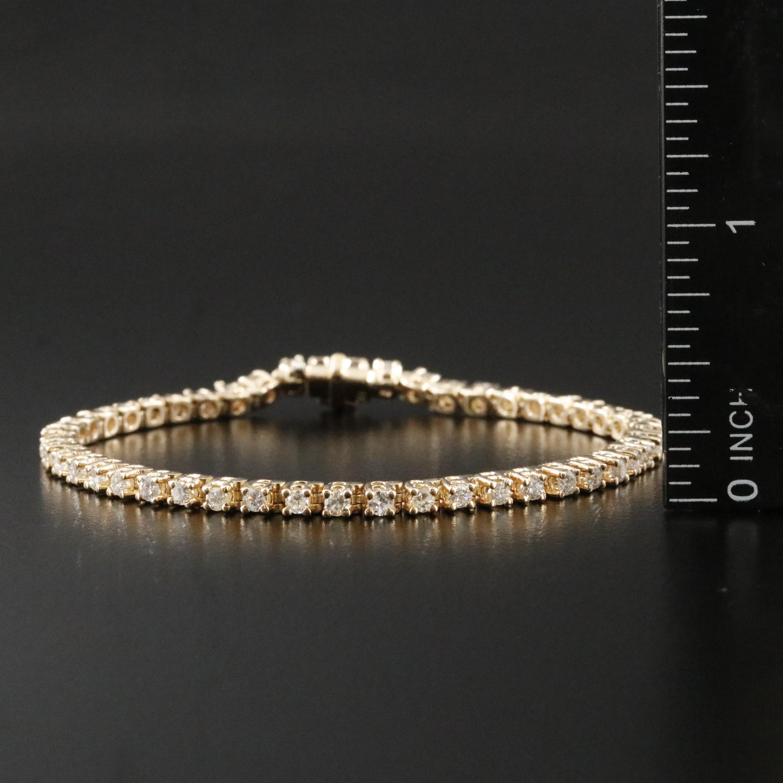14K 2.19 CTW Diamond Line Bracelet
