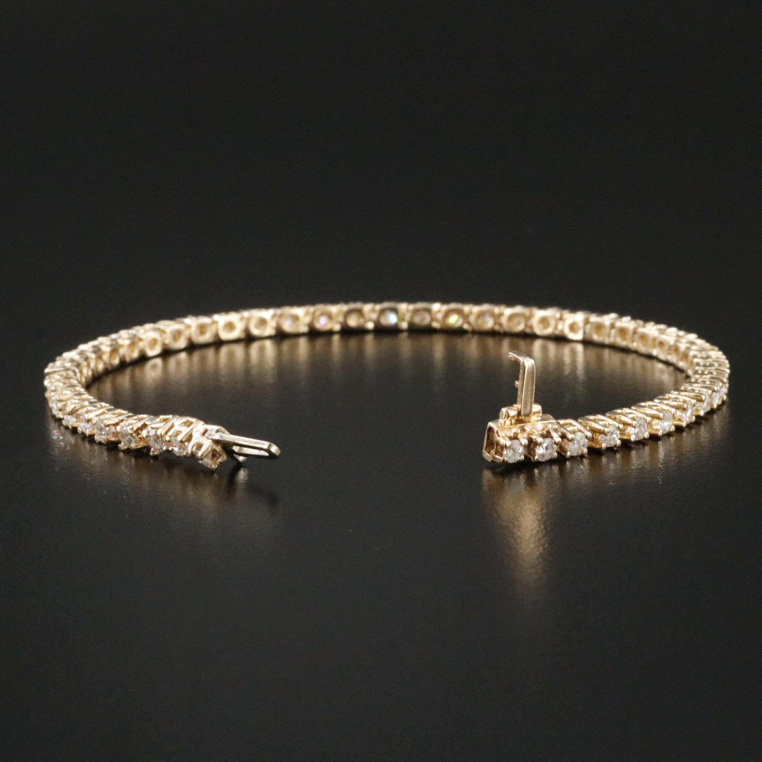 14K 2.19 CTW Diamond Line Bracelet