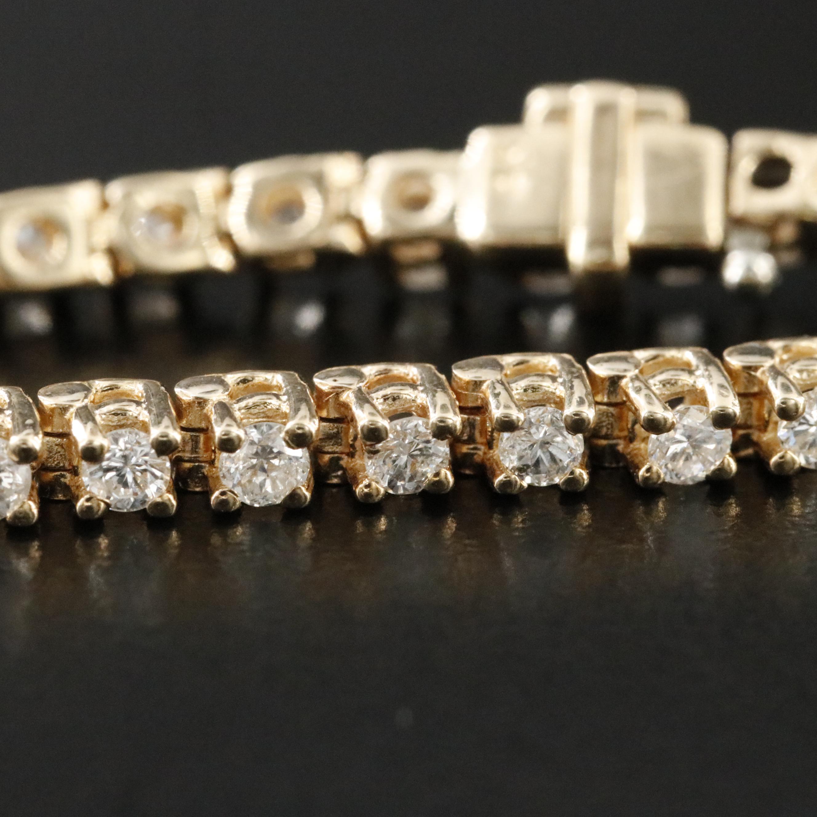 14K 2.19 CTW Diamond Line Bracelet