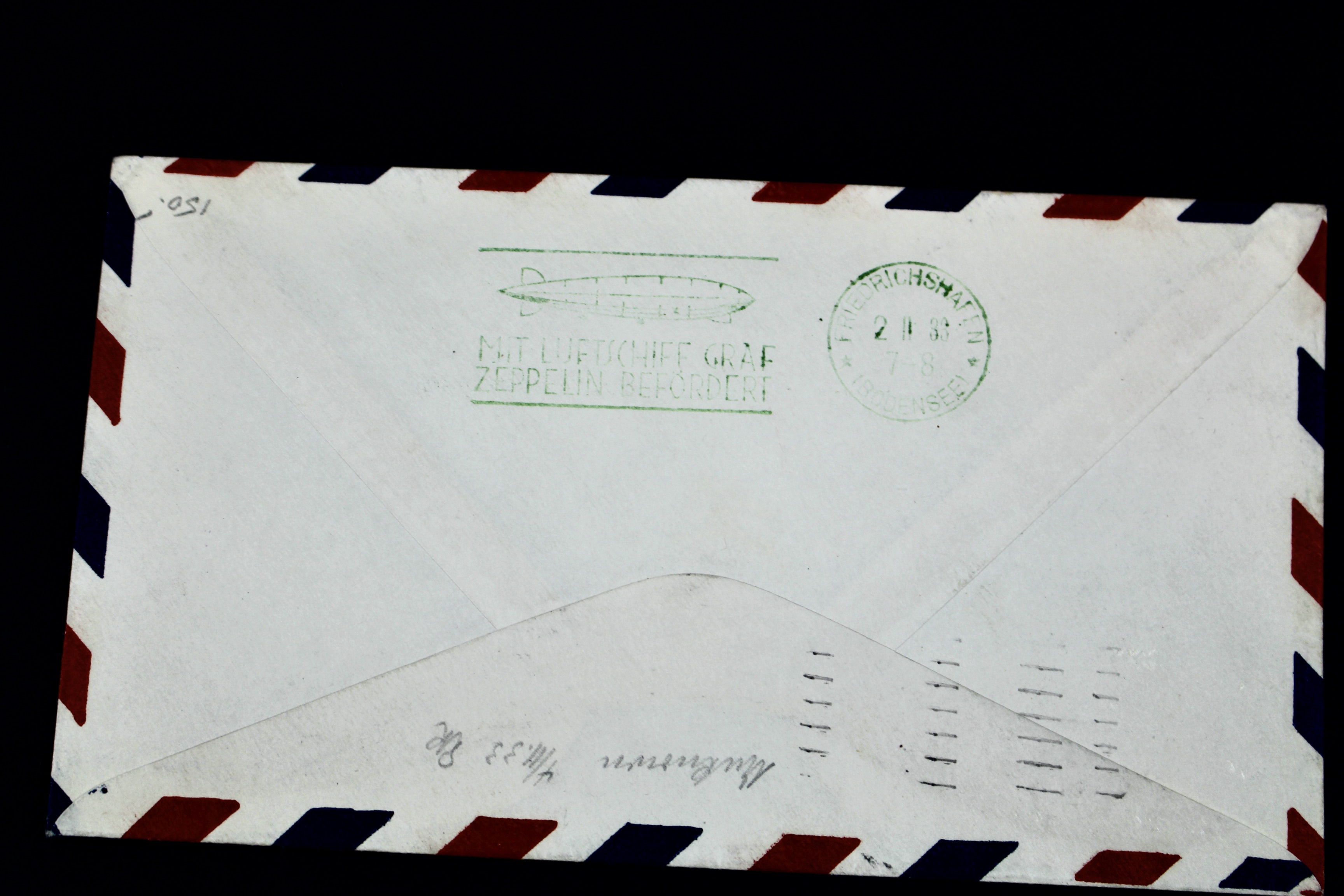 1933 Century of Progress Graf Zeppelin Postal Cover, Includes C18 Airmail Stamp
