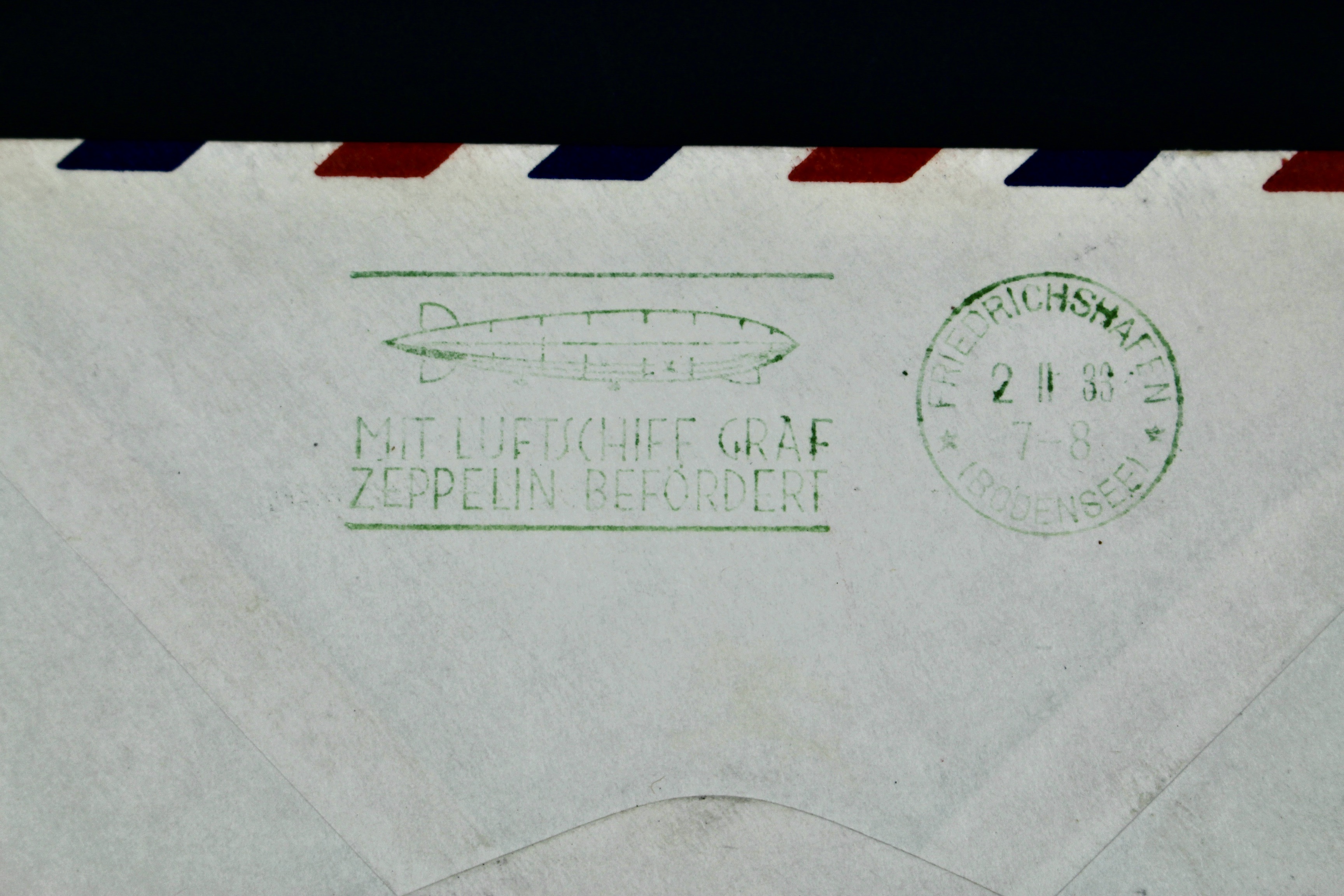 1933 Century of Progress Graf Zeppelin Postal Cover, Includes C18 Airmail Stamp