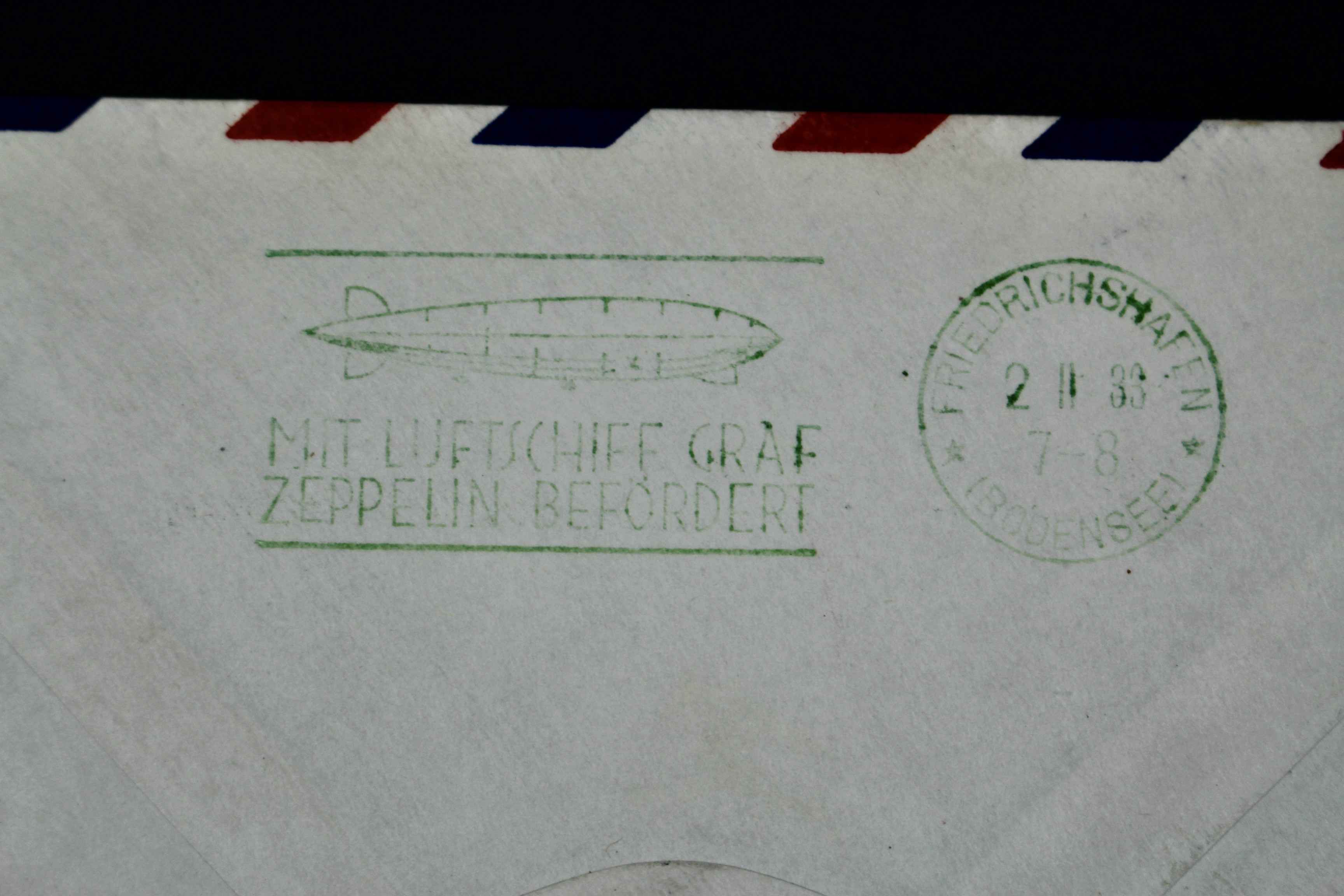 1933 Century of Progress Graf Zeppelin Postal Cover, Includes C18 Airmail Stamp