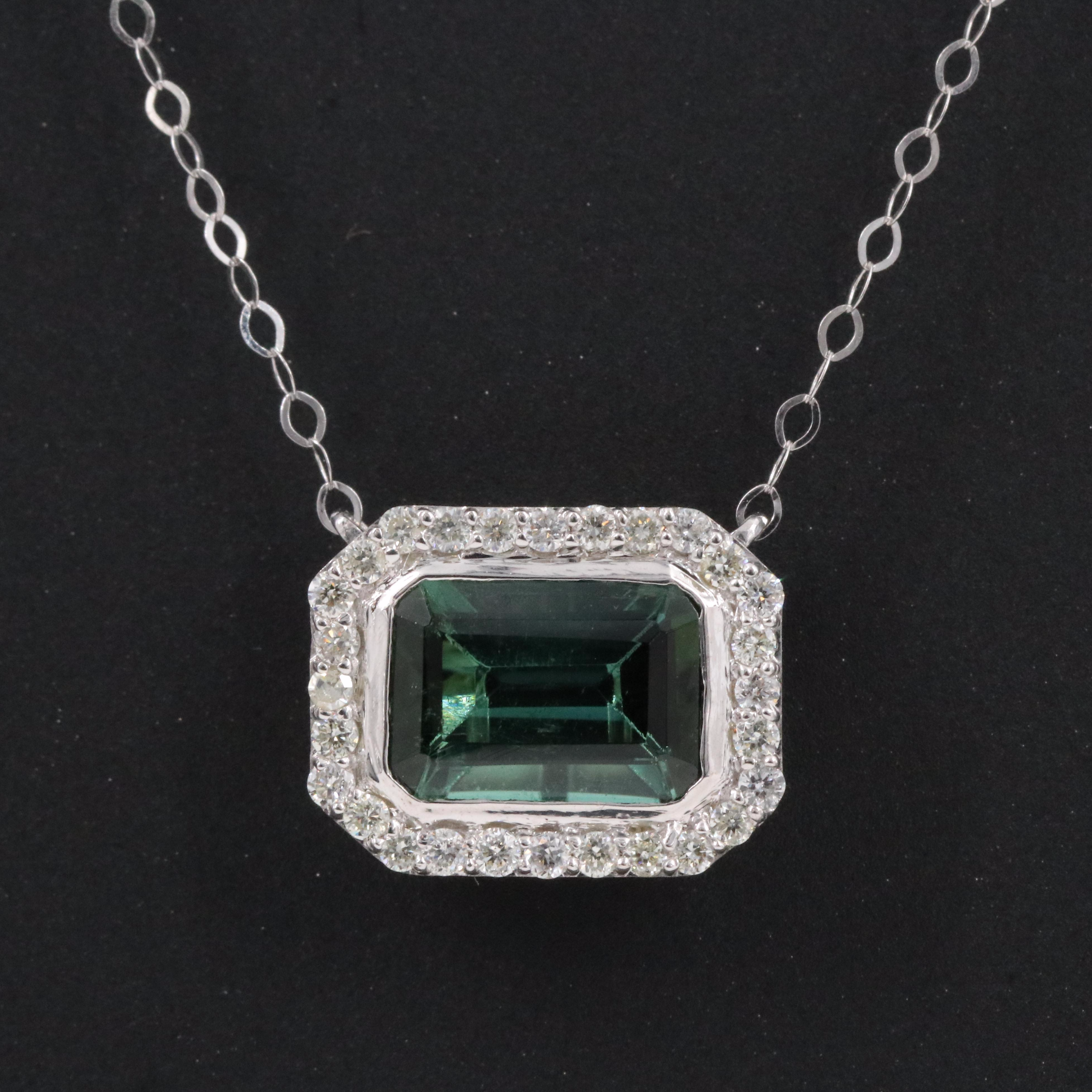 14K Tourmaline and Diamond Necklace