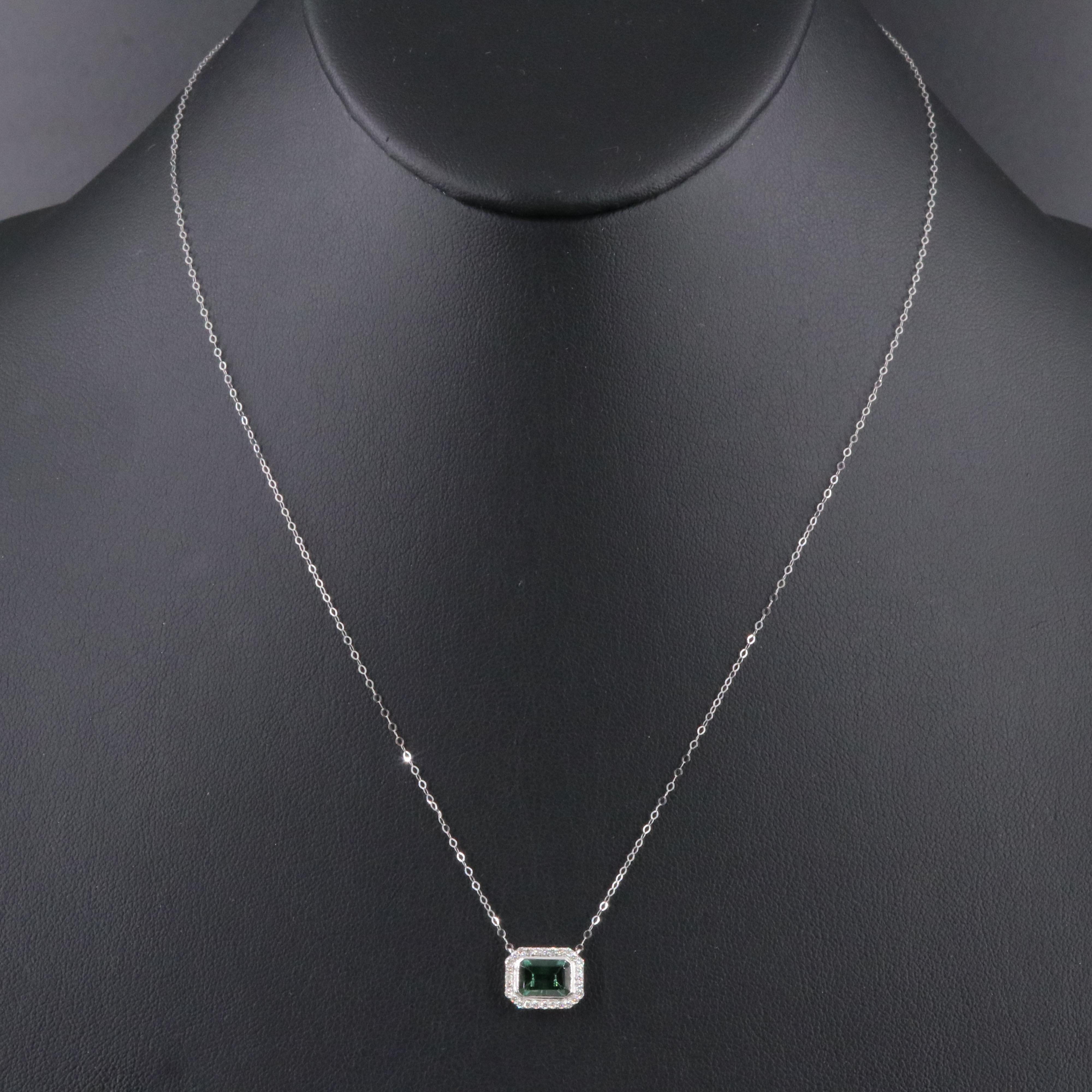 14K Tourmaline and Diamond Necklace