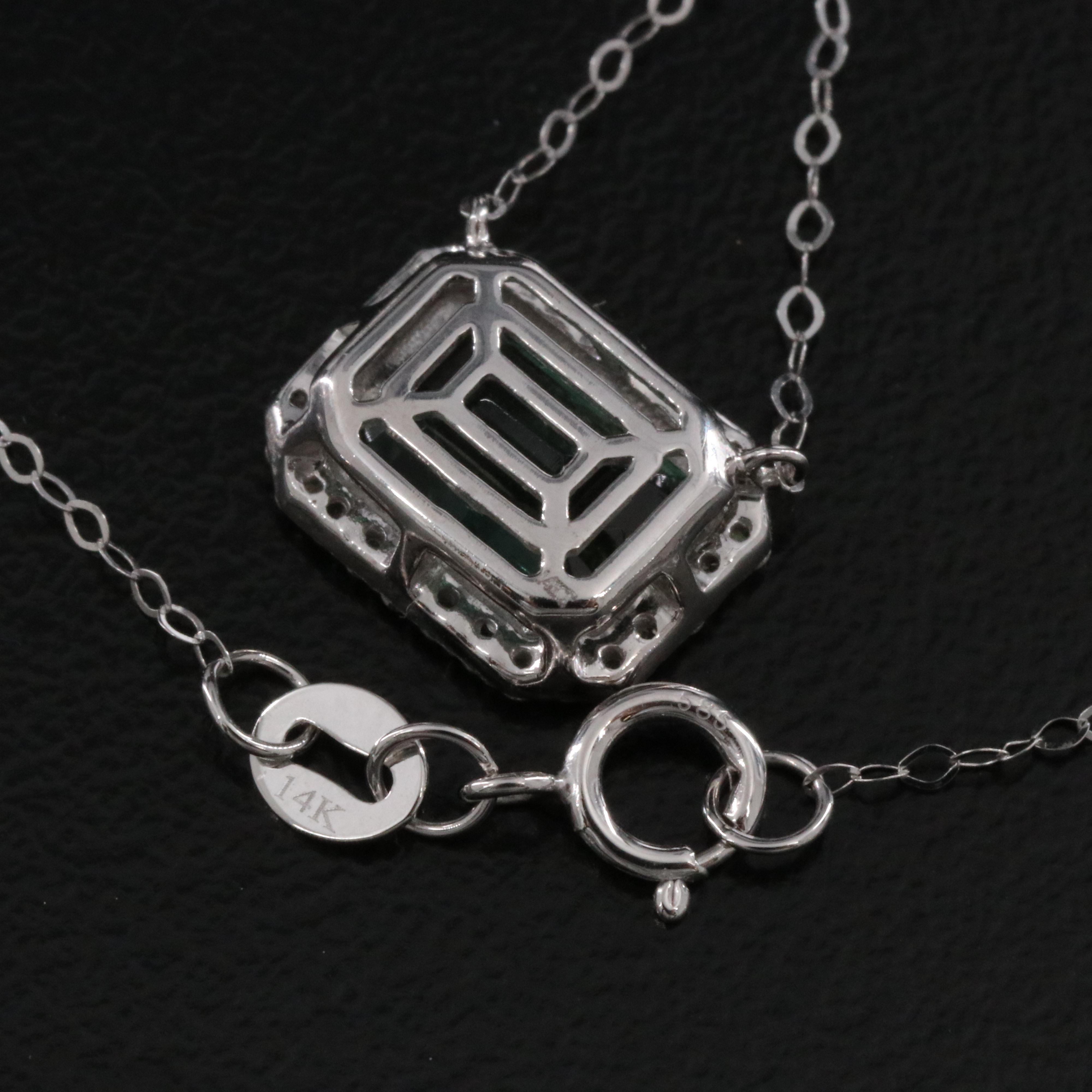 14K Tourmaline and Diamond Necklace