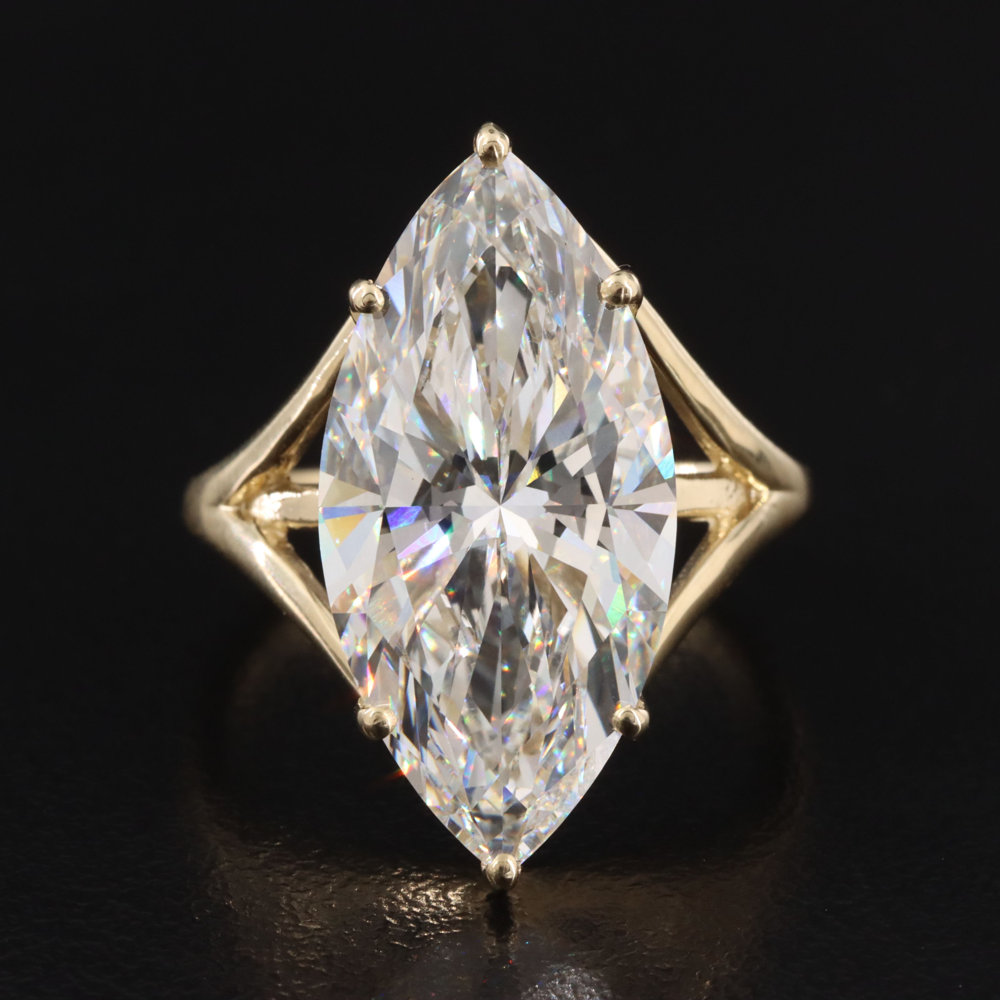 14K 10.09 CT Lab Grown Diamond Solitaire Ring with IGI Report