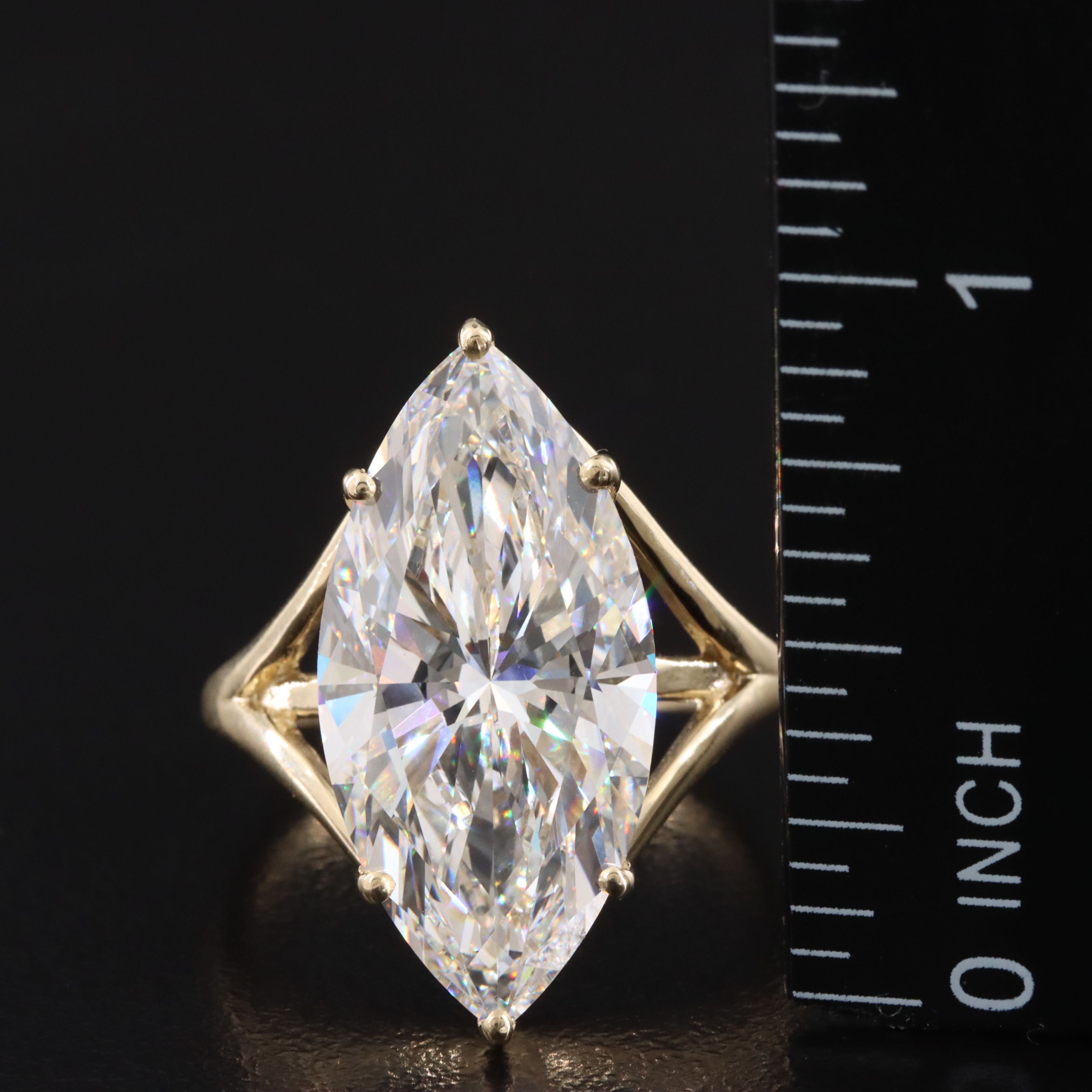 14K 10.09 CT Lab Grown Diamond Solitaire Ring with IGI Report