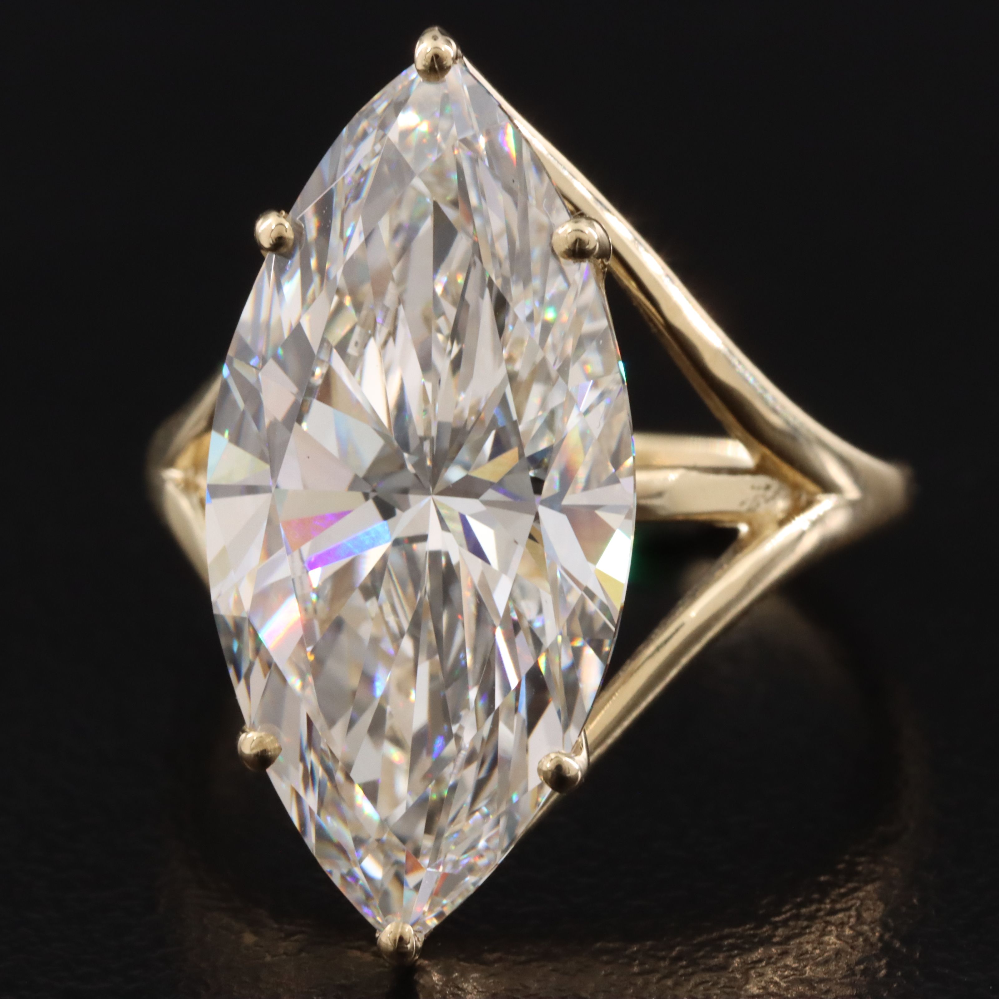 14K 10.09 CT Lab Grown Diamond Solitaire Ring with IGI Report