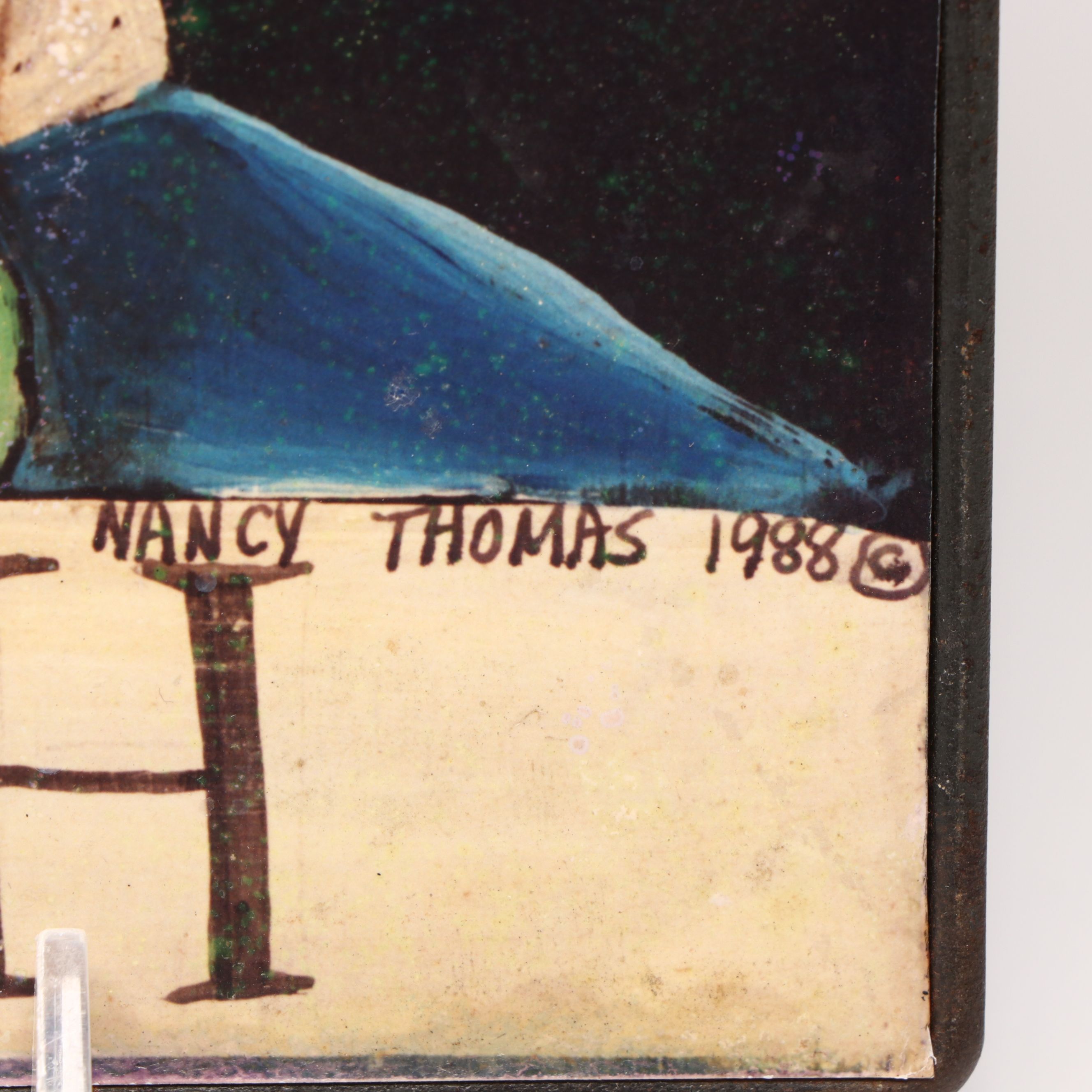 Artist Signed Wooden Wall Art, Late 20th Century