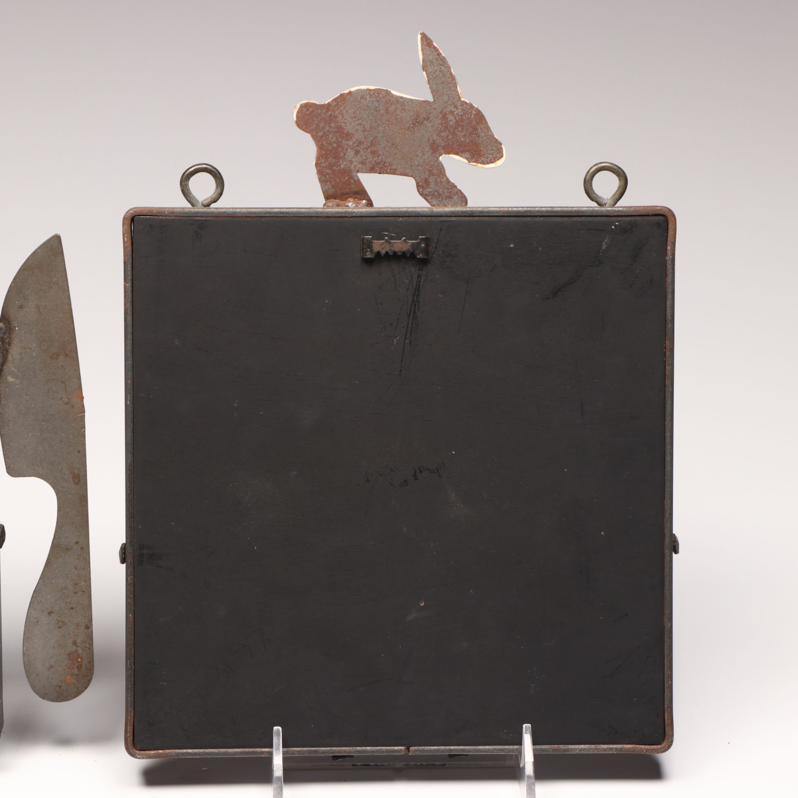 Artist Signed Wooden Wall Art, Late 20th Century