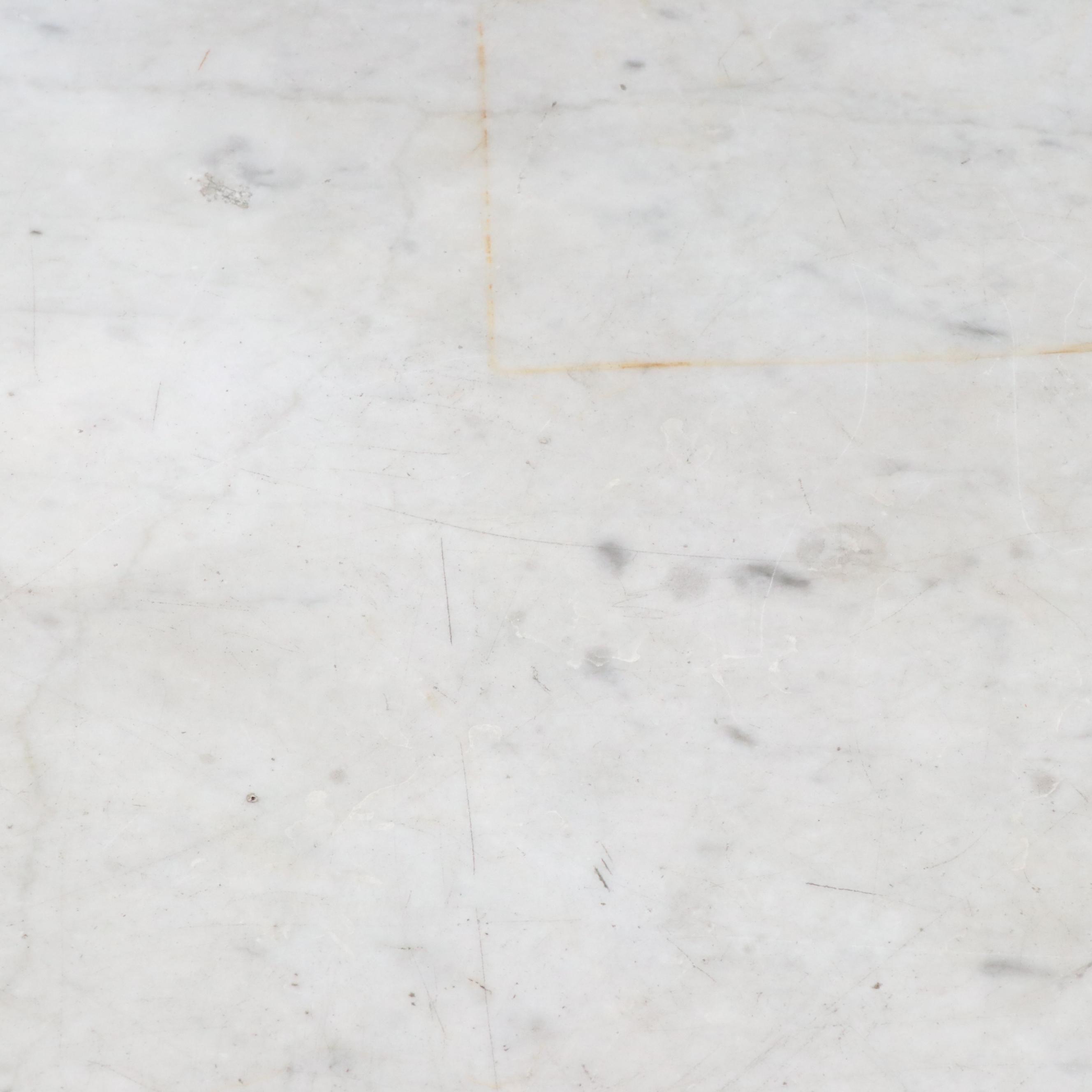 Victorian Eastlake Carved Wood and Marble Table