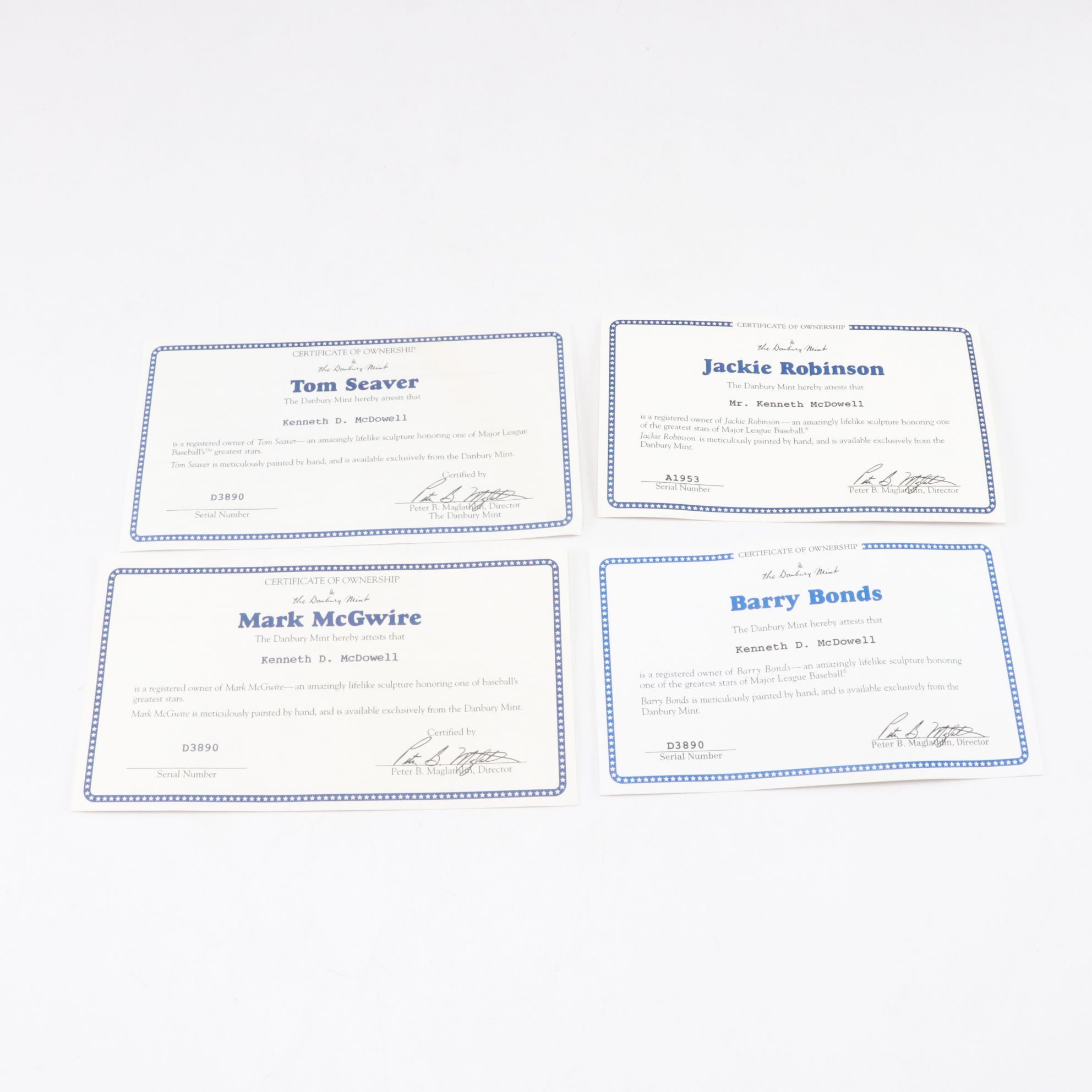 Danbury Mint Jackie Robinson, Barry Bonds & Other MLB Statues