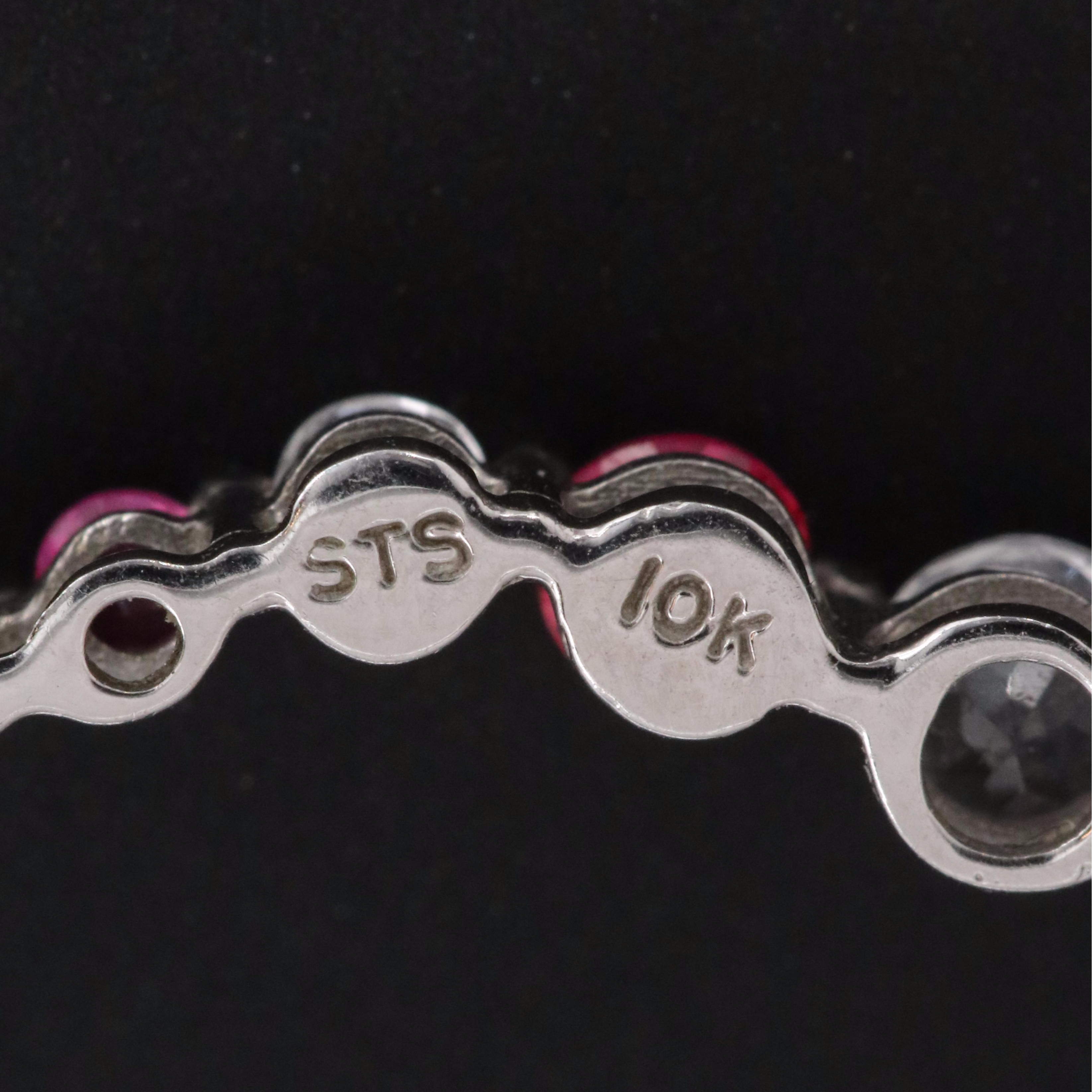 10K Ruby and White Sapphire Pendant