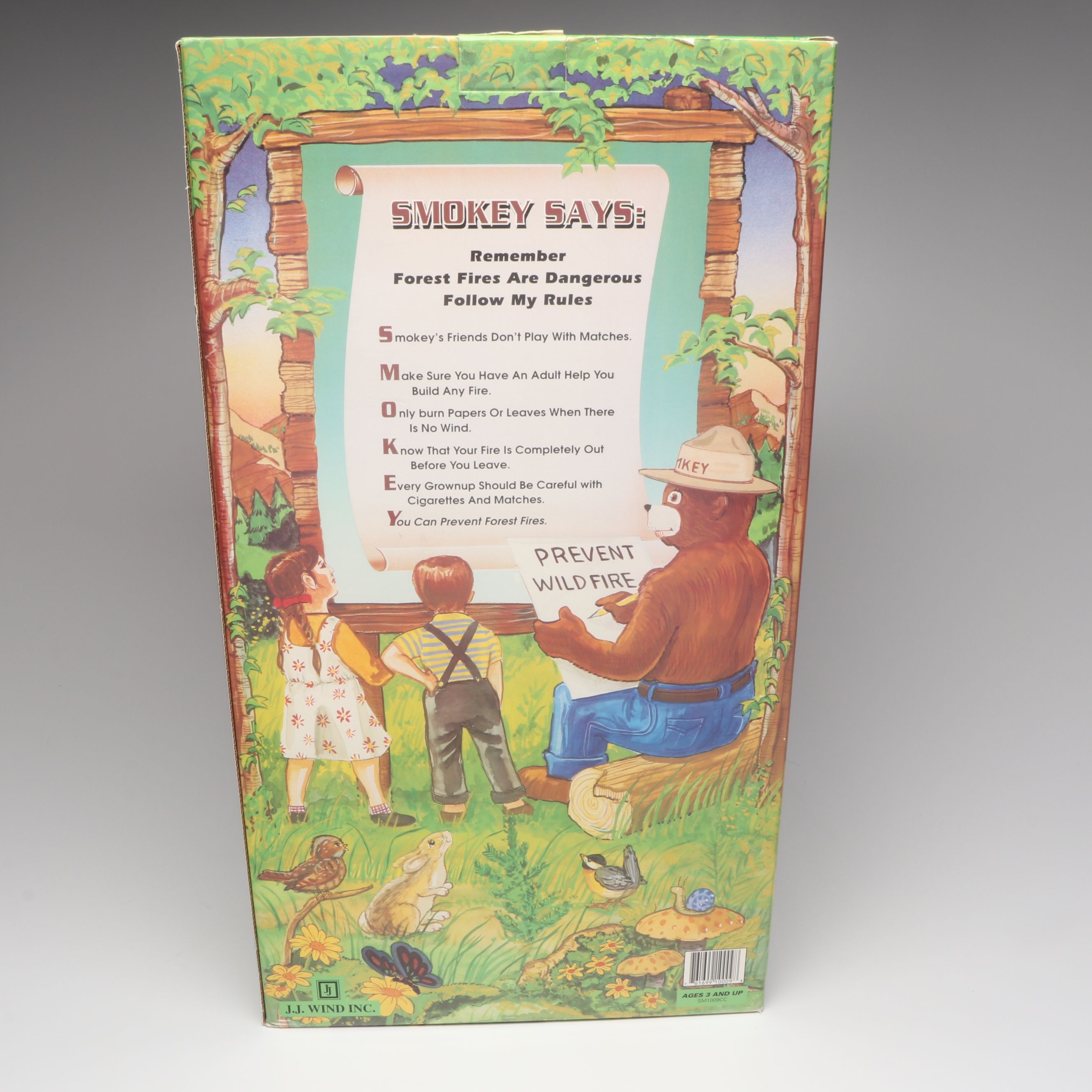 Clay Art Smokey the Bear Cookie Jar with J.J. Wind Plush Toy