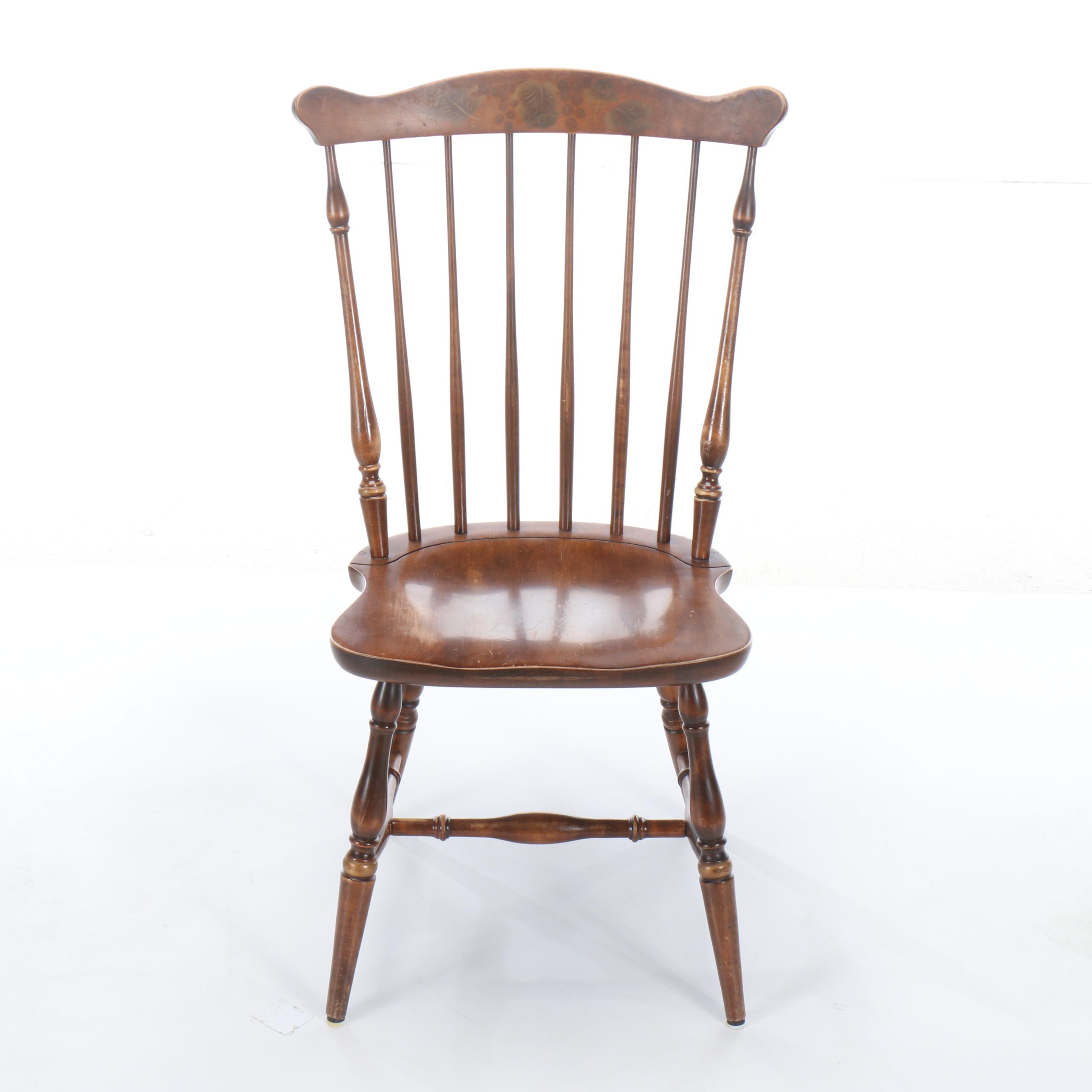 L. Hitchcock Wooden Windsor Style Chair, Mid-20th Century