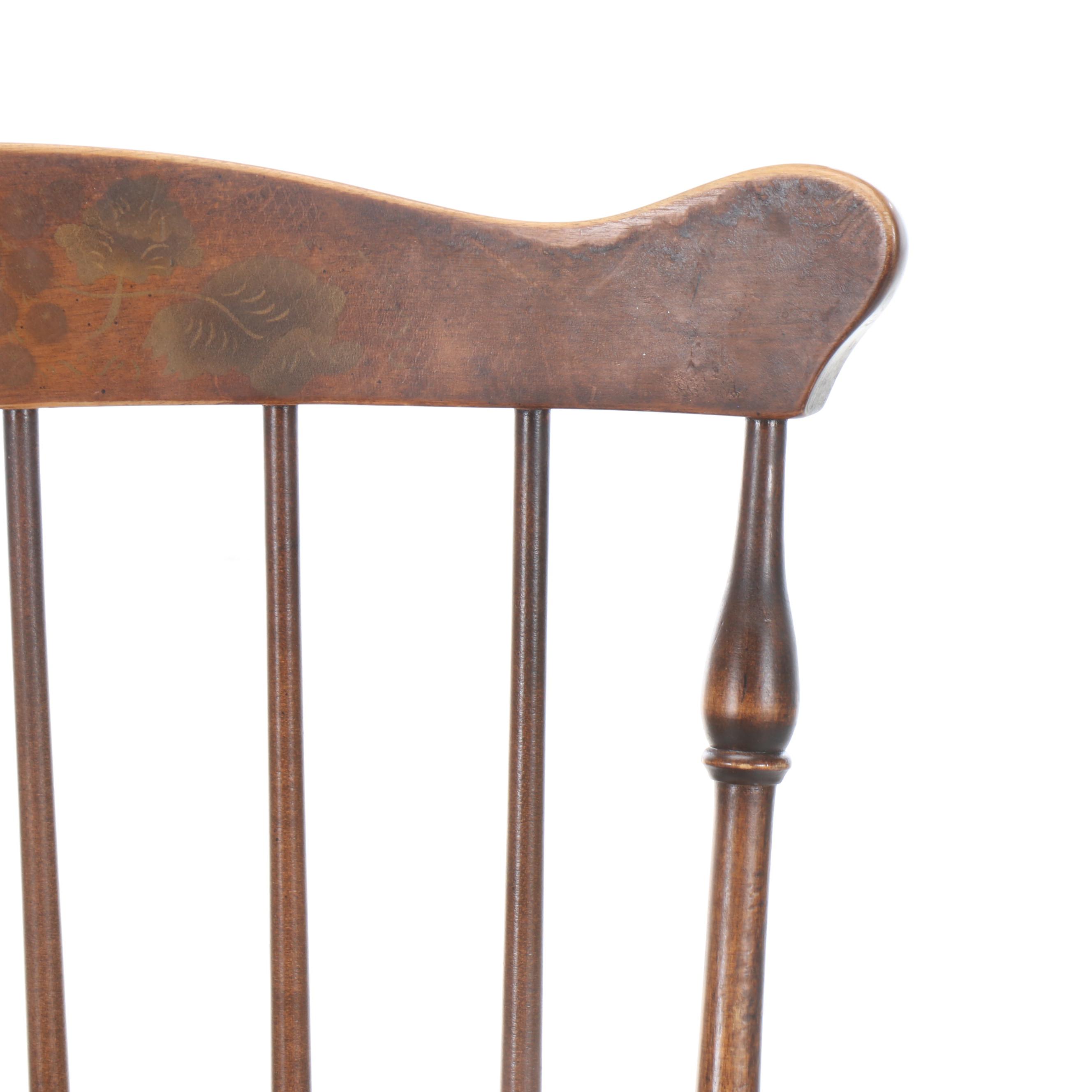 L. Hitchcock Wooden Windsor Style Chair, Mid-20th Century