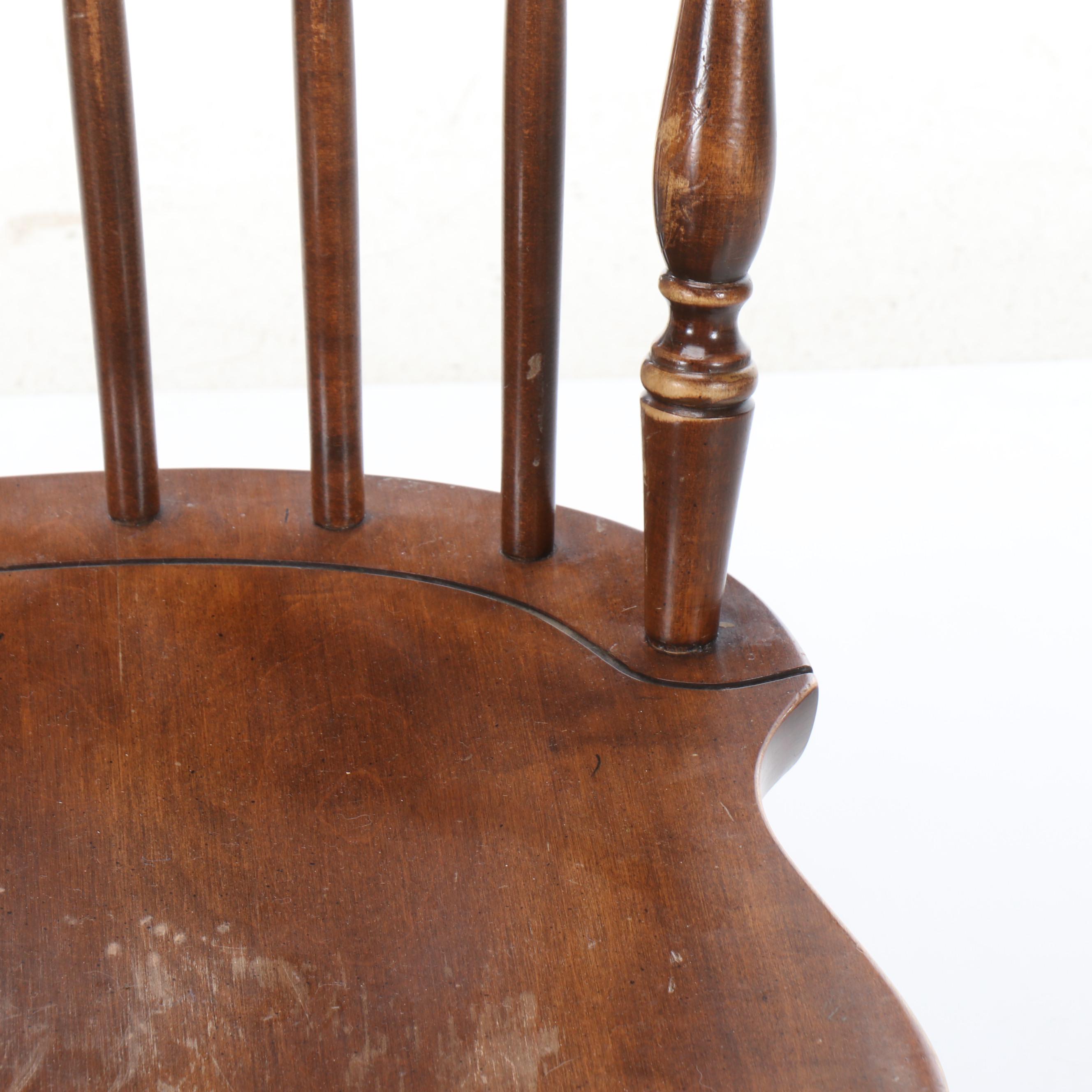 L. Hitchcock Wooden Windsor Style Chair, Mid-20th Century