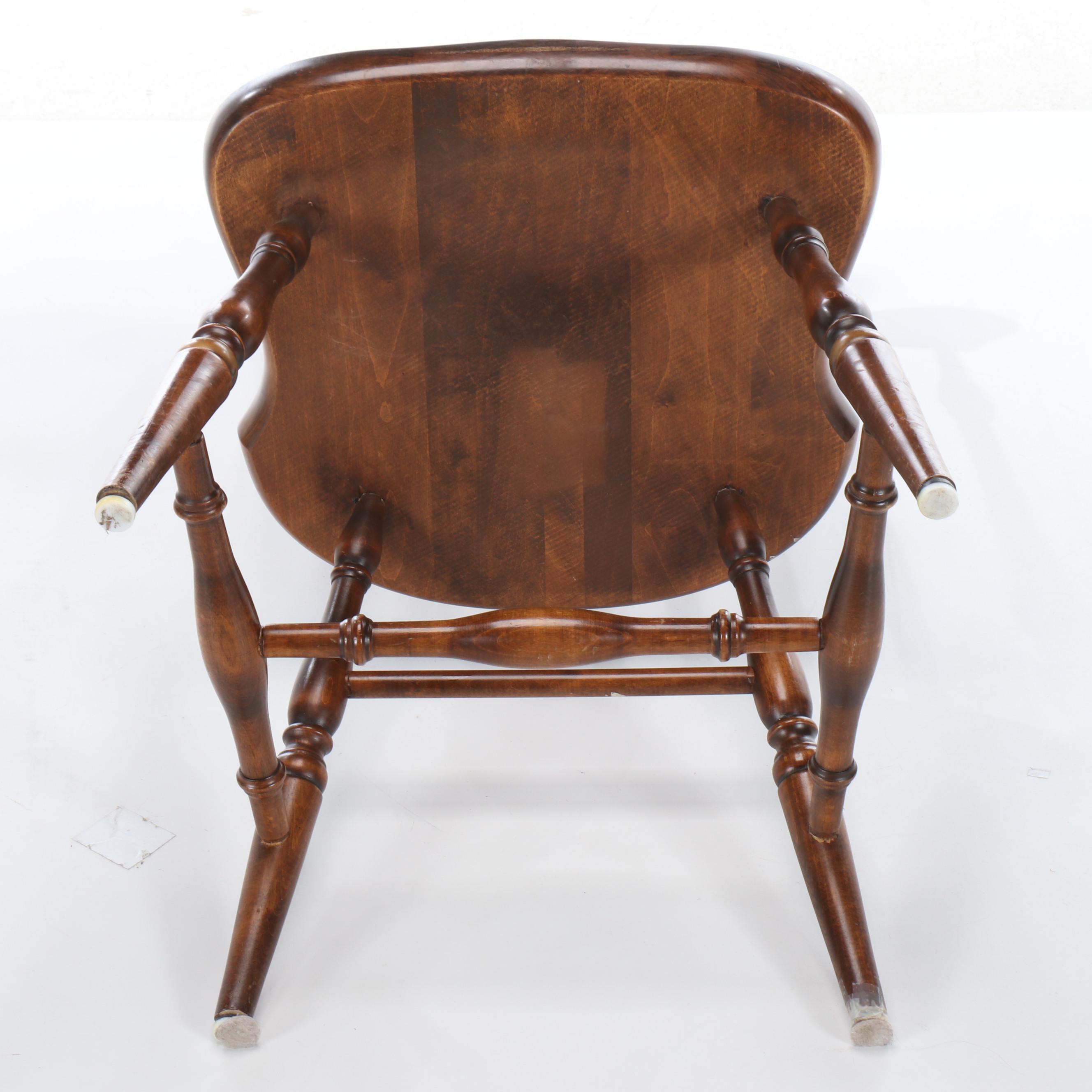 L. Hitchcock Wooden Windsor Style Chair, Mid-20th Century