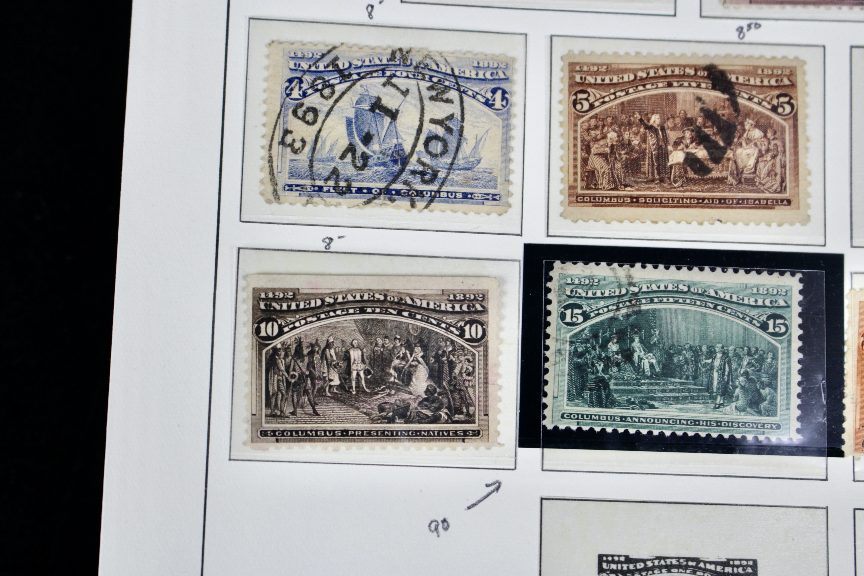 Used Columbian and Trans-Mississippi U.S. Postage Stamps, 1890s