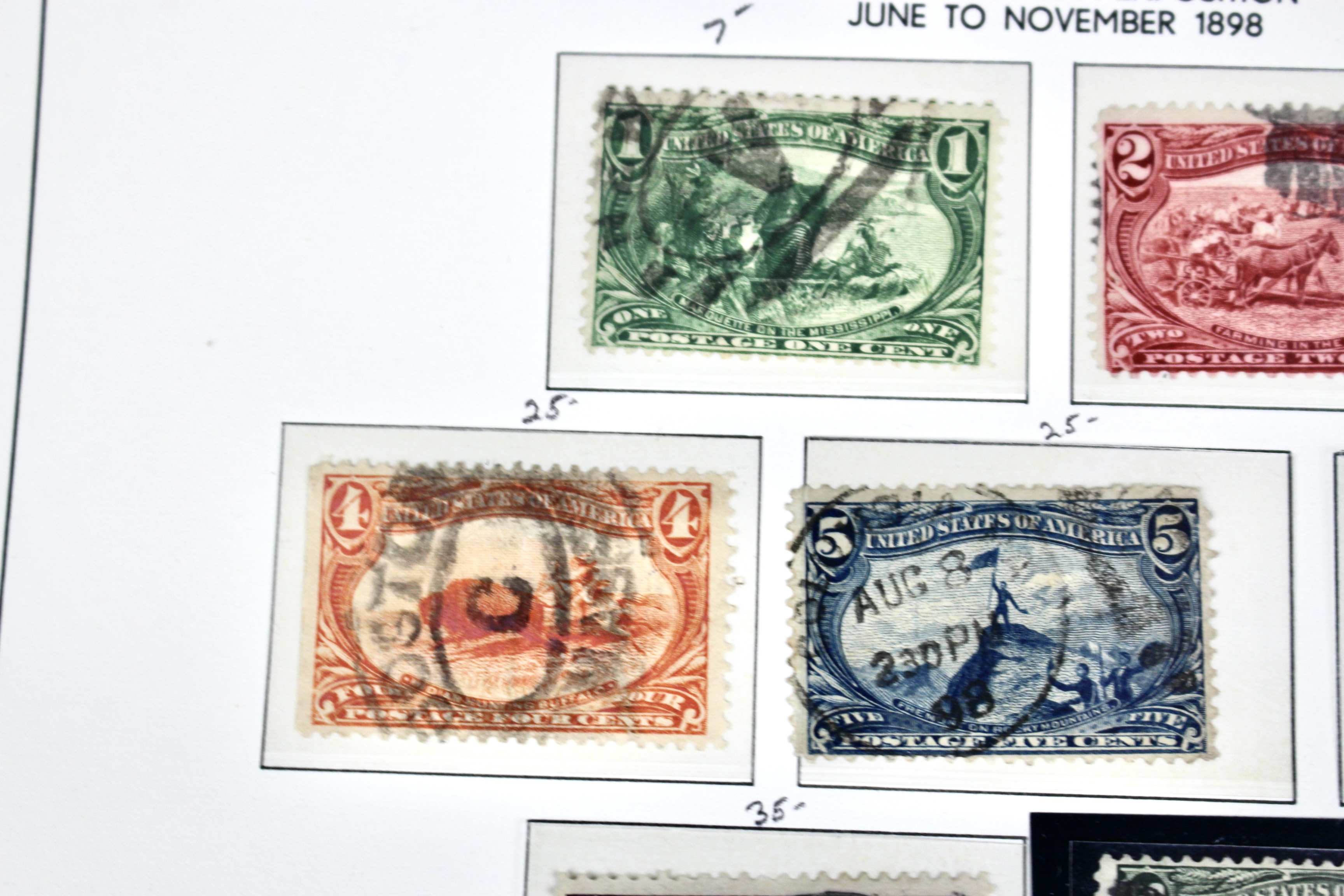 Used Columbian and Trans-Mississippi U.S. Postage Stamps, 1890s