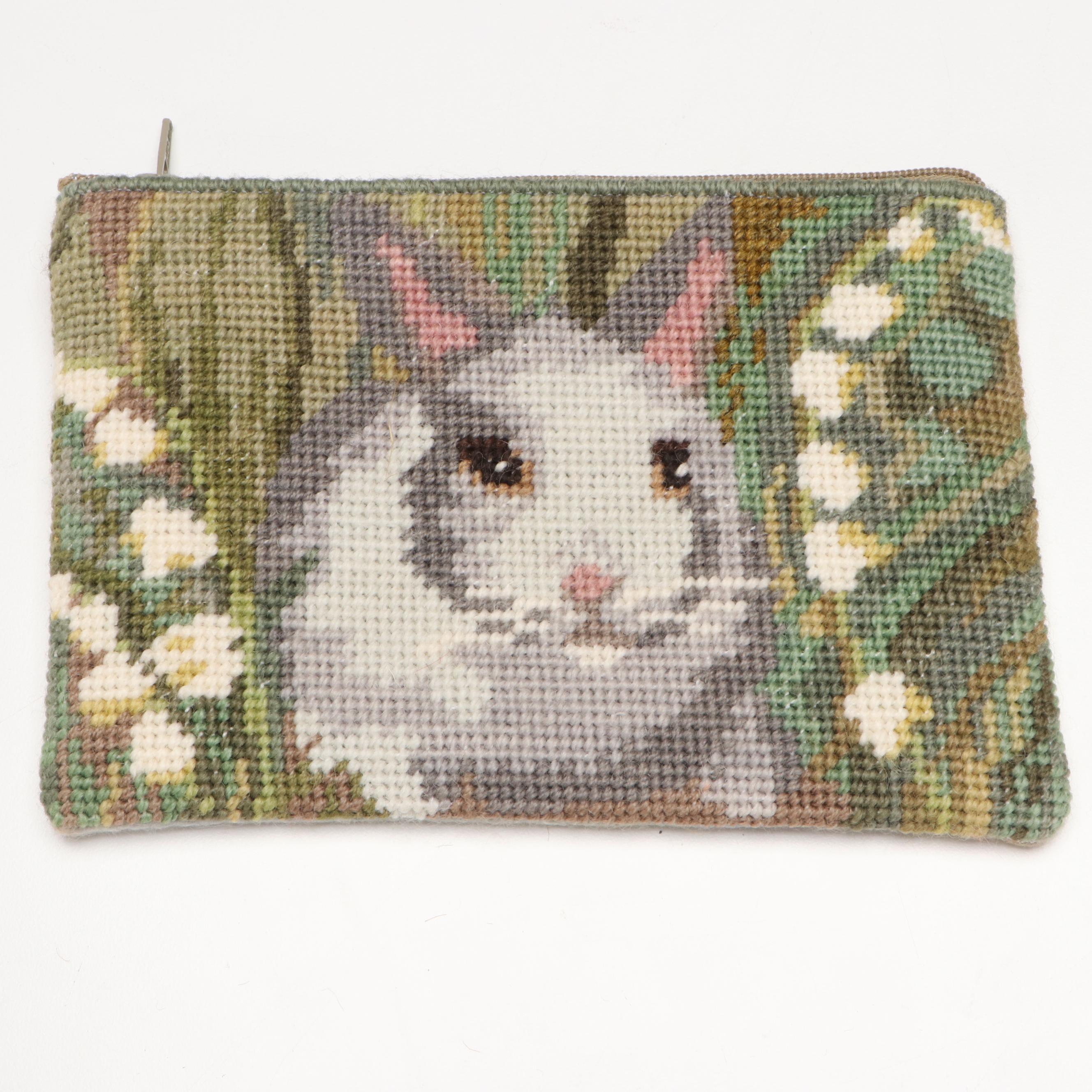 Indian Mosaic Bone Inlay and Wood Box, Needlepoint Pouches and Other Décor